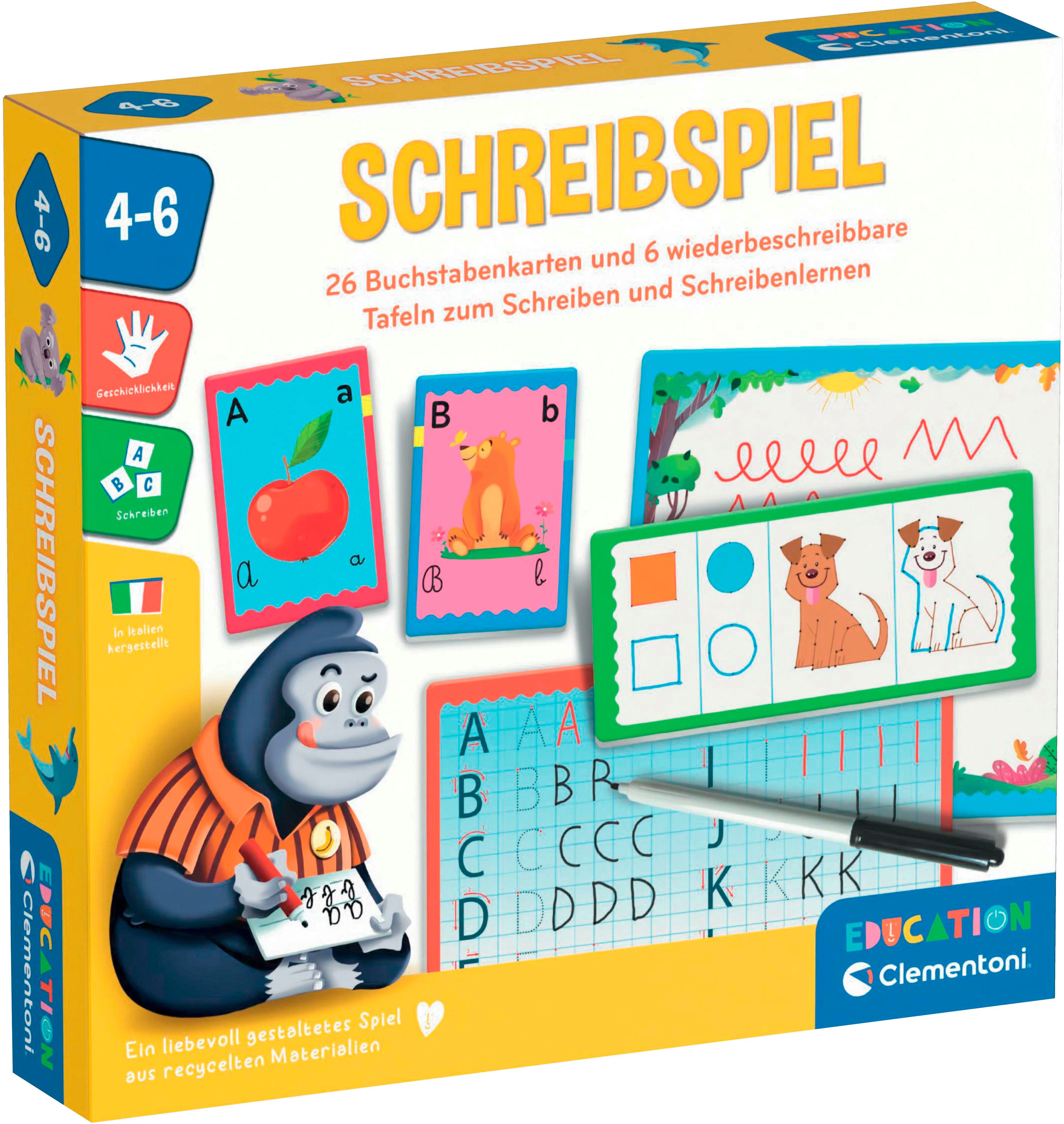 Clementoni® Spiel Education, Schreib-Spiel, Lernspiel, Made in Europe