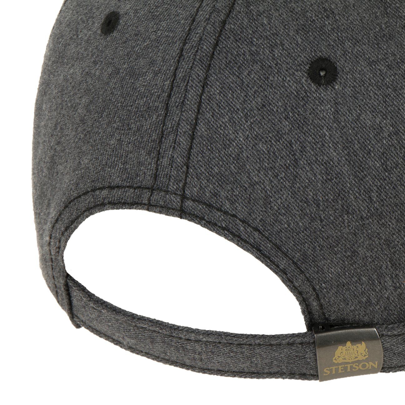 Stetson Baseball Cap (1-St) Basecap anthrazit Metallschnalle