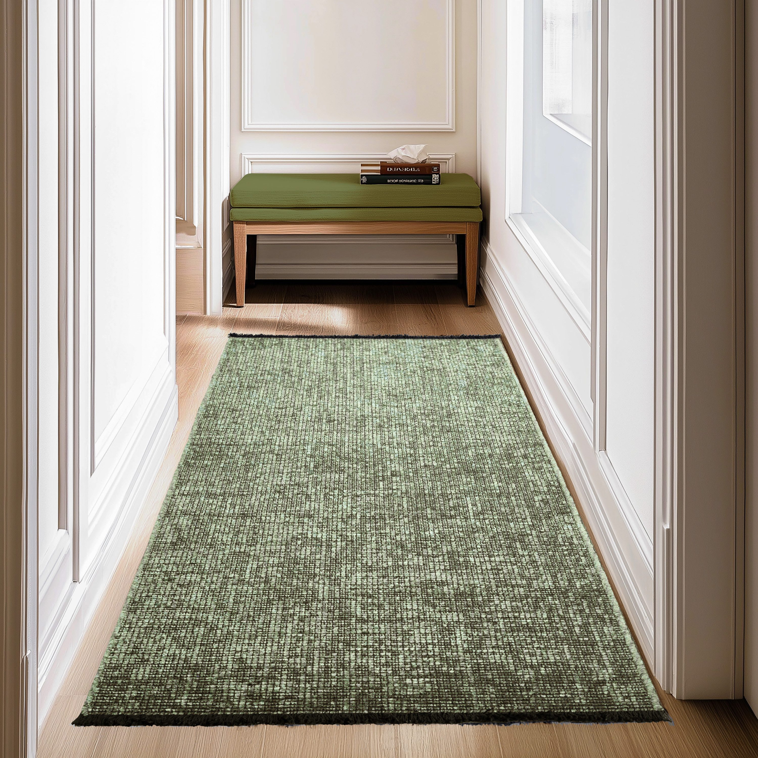 SIMPEX24 Teppich Boho Design, Läufer, Höhe: 7 mm, Baumwolle, Waschbarer Teppich, Boho-Stil, Wohnzimmer, Schlafzimmer