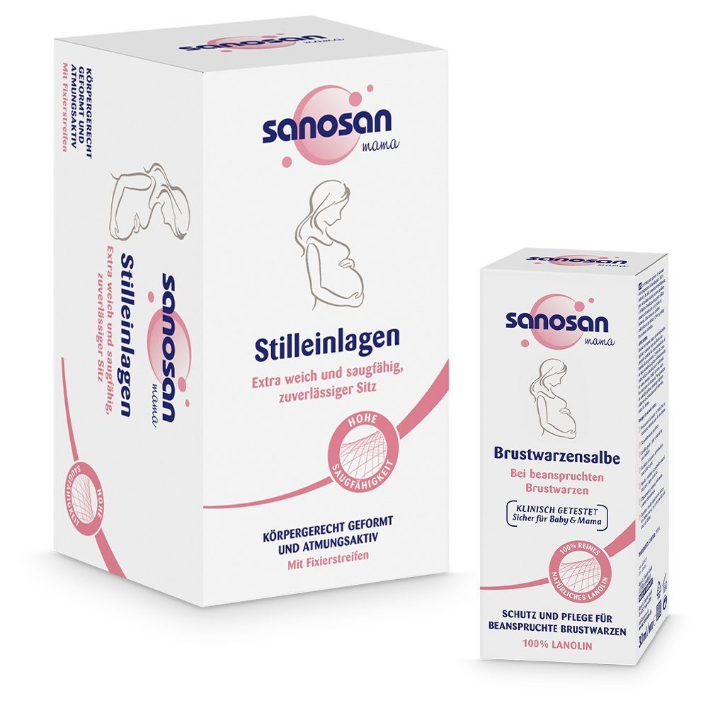 sanosan Straffungspflege Stilleinlagen & Brustwarzensalbe Set, 1-tlg.