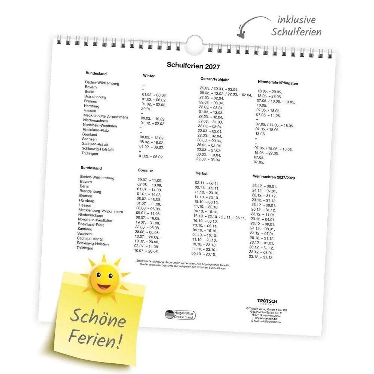 Trötsch Verlag Wandkalender TRÖTSCH - Technikkalender DDR-Traktoren 2027
