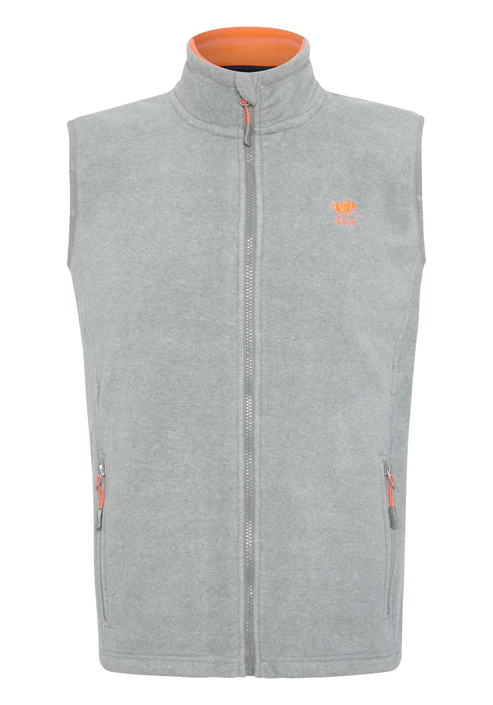 Polo Sylt Fleeceweste mit Label-Stitchings günstig online kaufen