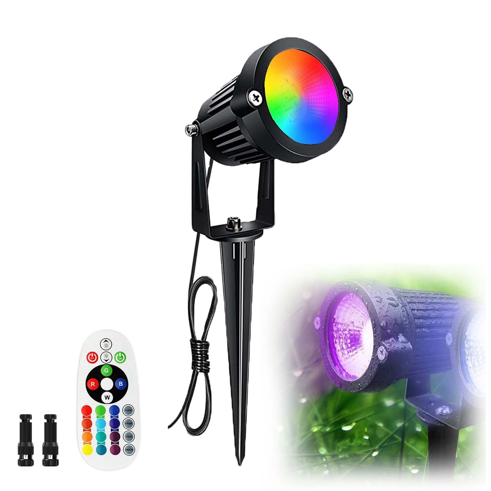 MUPOO LED Gartenstrahler RGB Gartenbelampe Landschaftsbeleuchtung, günstig online kaufen