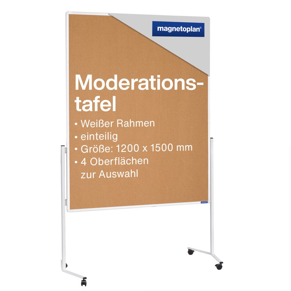 Anzeigetafel Moderation/Präsentationstafel - 120x150cm - Kork - pinnbar