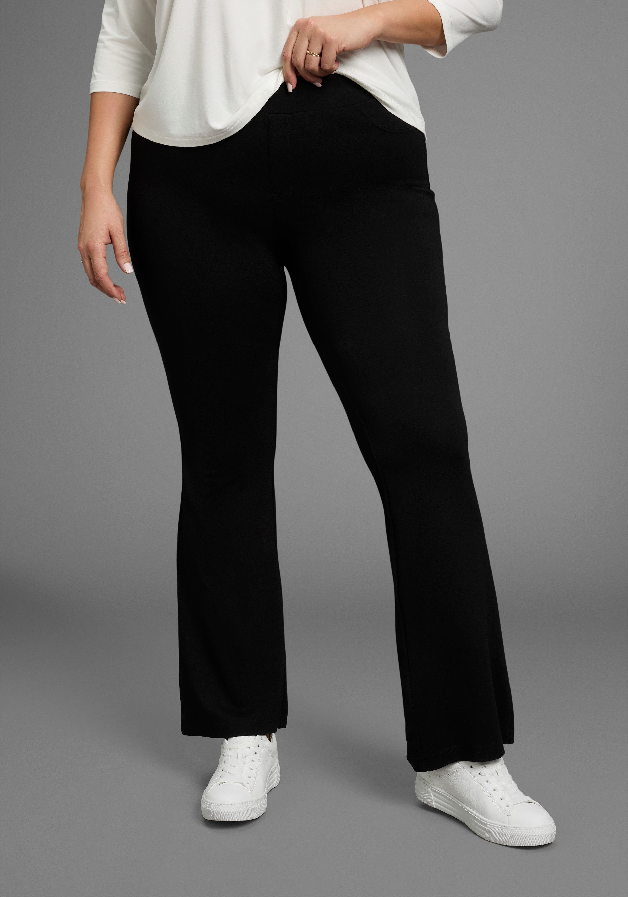 Laura Scott CURVE Bootcuthose aus bequemen Jersey im Jeggings-Look - GROSSE günstig online kaufen