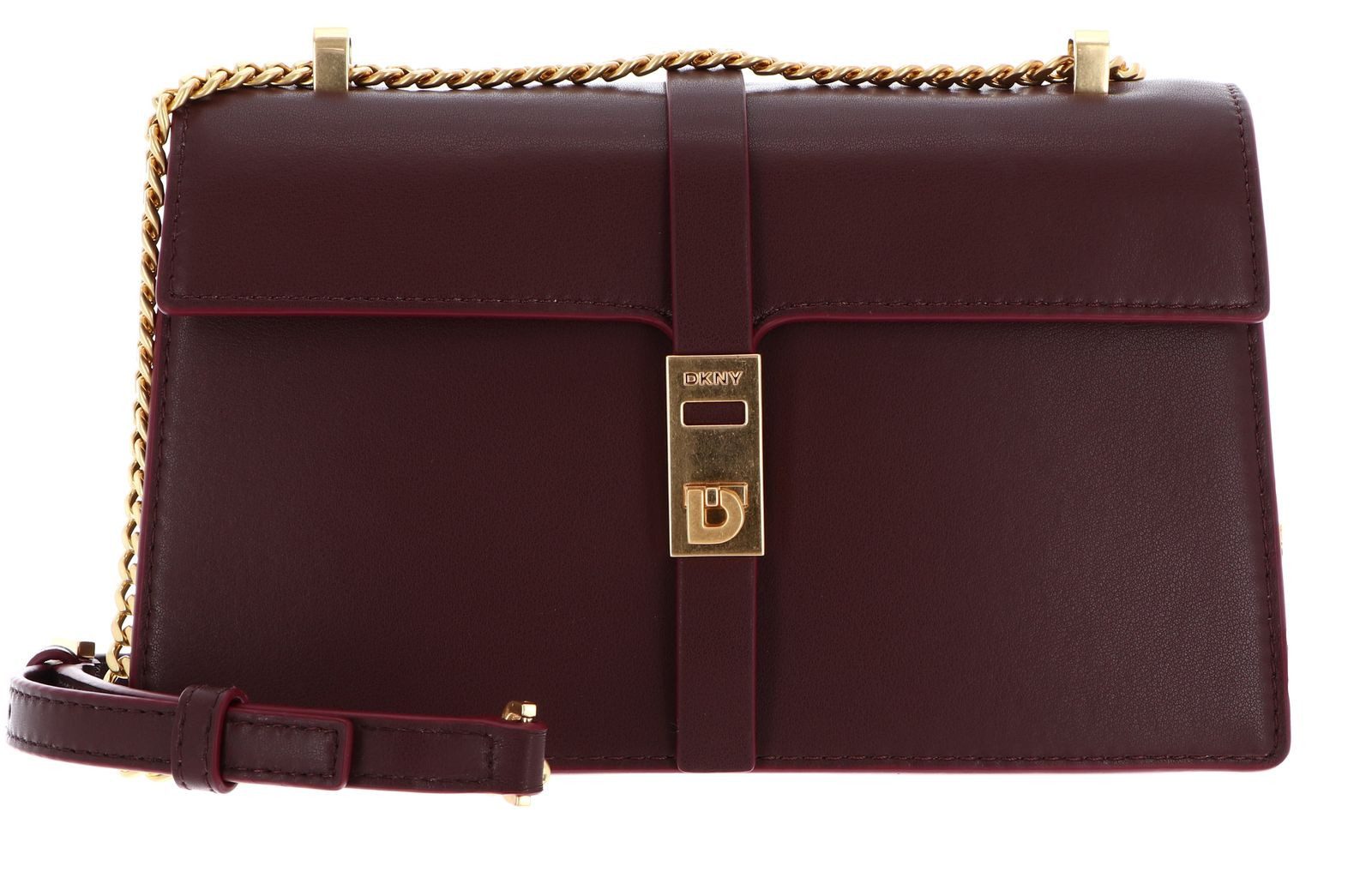 DKNY Schultertasche Flap Shoulder Bag, aus echtem Rindsleder