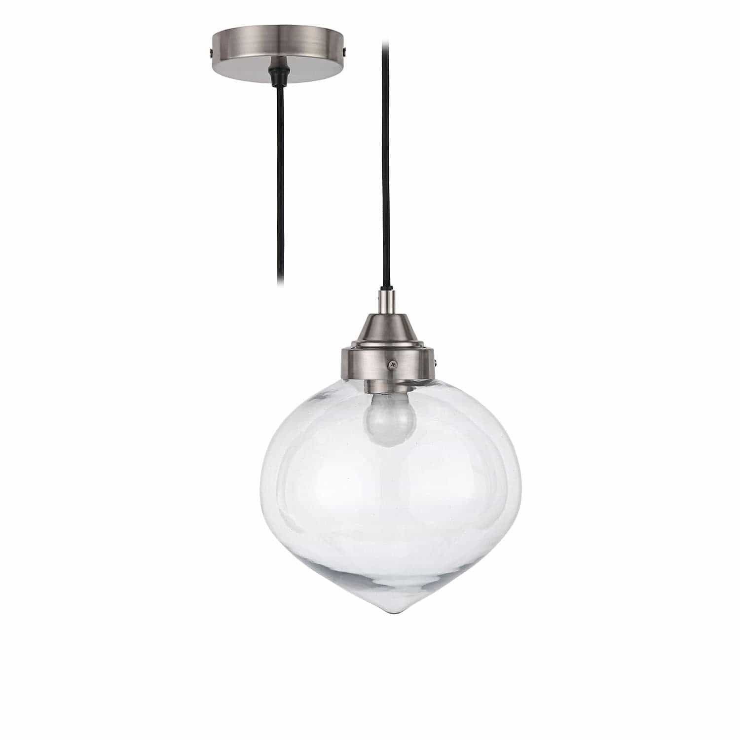 Mirabeau Hängeleuchten Hängelampe Lunariello klar/silber