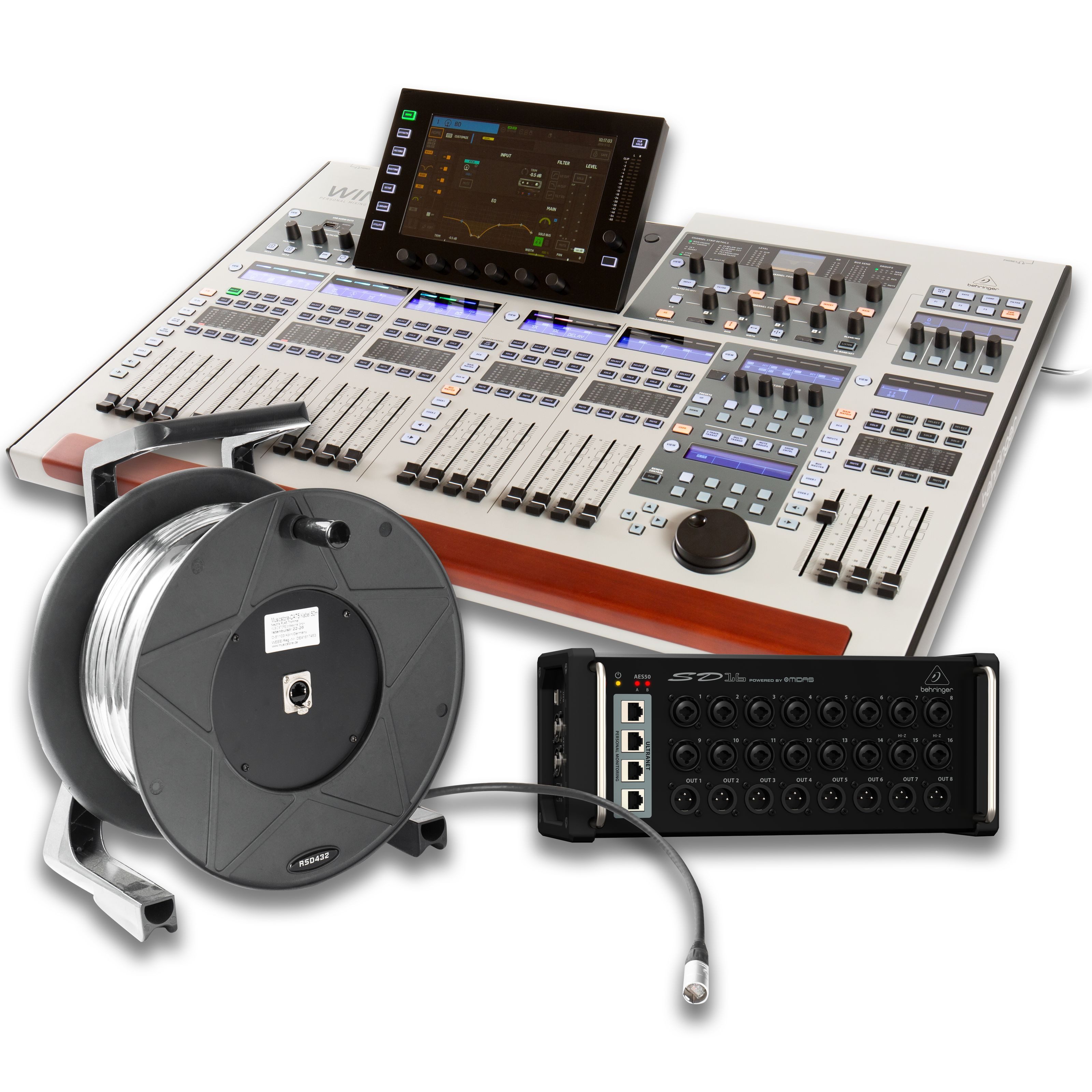 Behringer Mischpult, (PA Mischpulte, Mischpult Sets), Wing + SD 16 + Cable - Mischpult Set