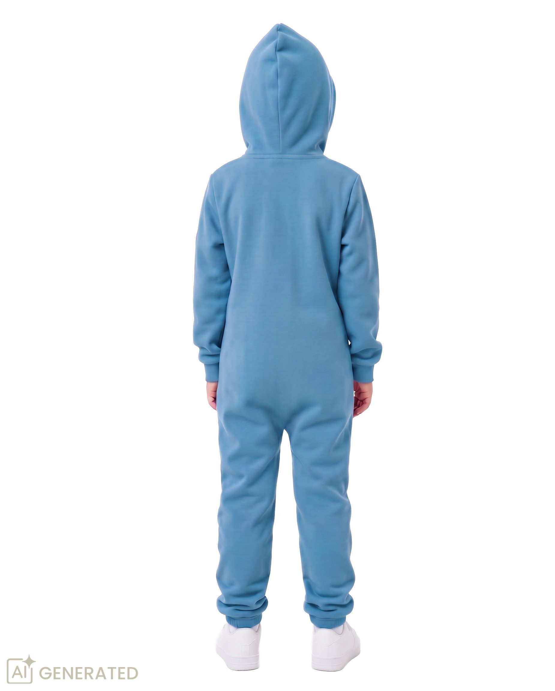 Gradnetz Jumpsuit Kinder Jungen Mädchen Overall Onesie Anzug Kids (1-tlg) Bio-Baumwolle - Kinnschutz - Kuschelig-weich - elastische Bündchen – Bild 2 von 5