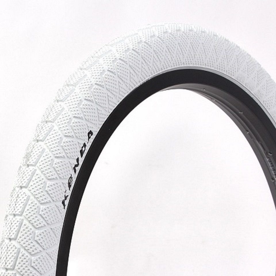 KHEbikes Fahrradreifen KENDA BMX Reifen 20 x 1,95 Zoll – stabil & stylisch weiß, Hochwertige Gummimischung