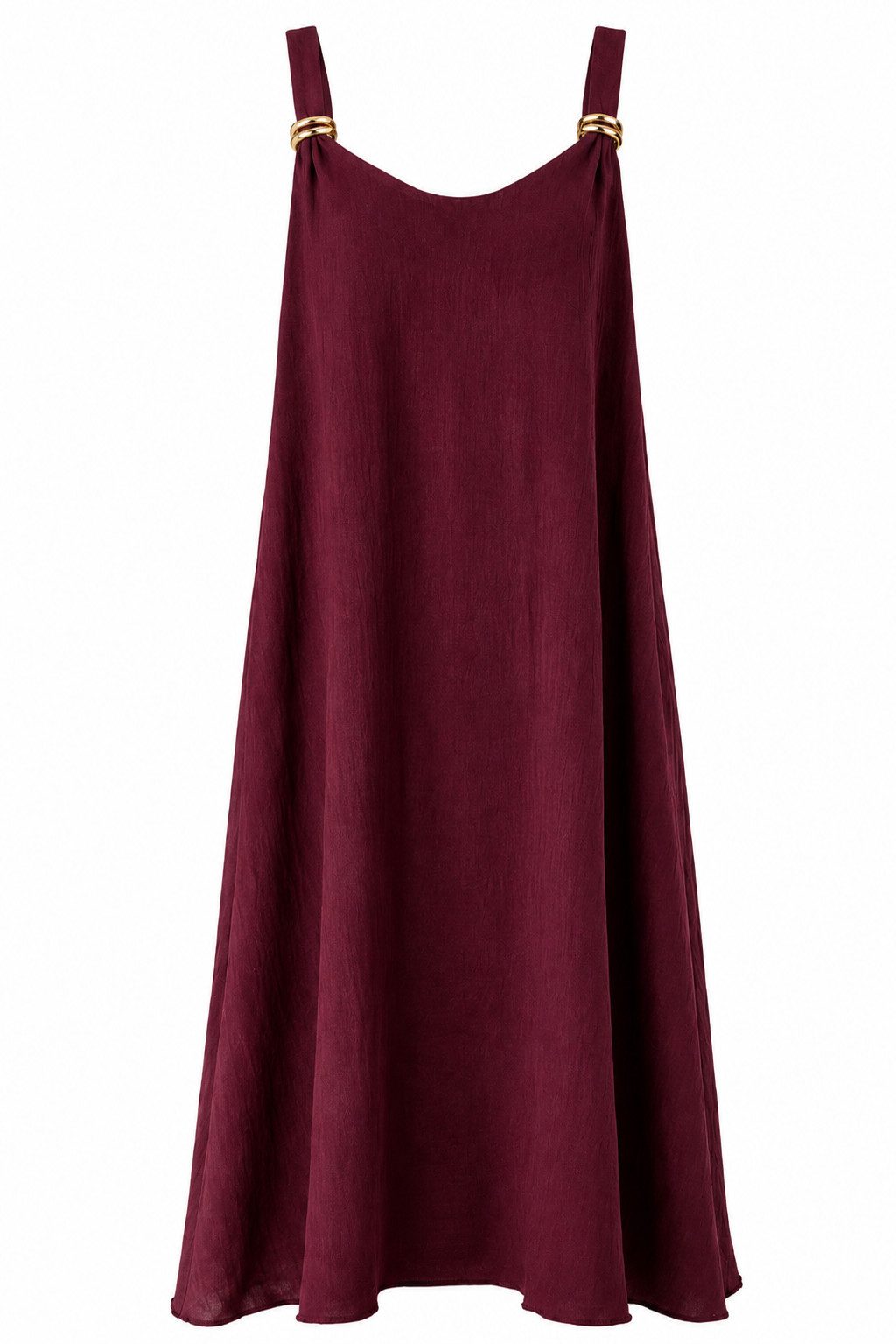 ITALY VIBES Sommerkleid - luftiges A-Linien Kleid mit Deko-Schließen - Damen Kleid ONE SIZE - passend für Größen M bis XL