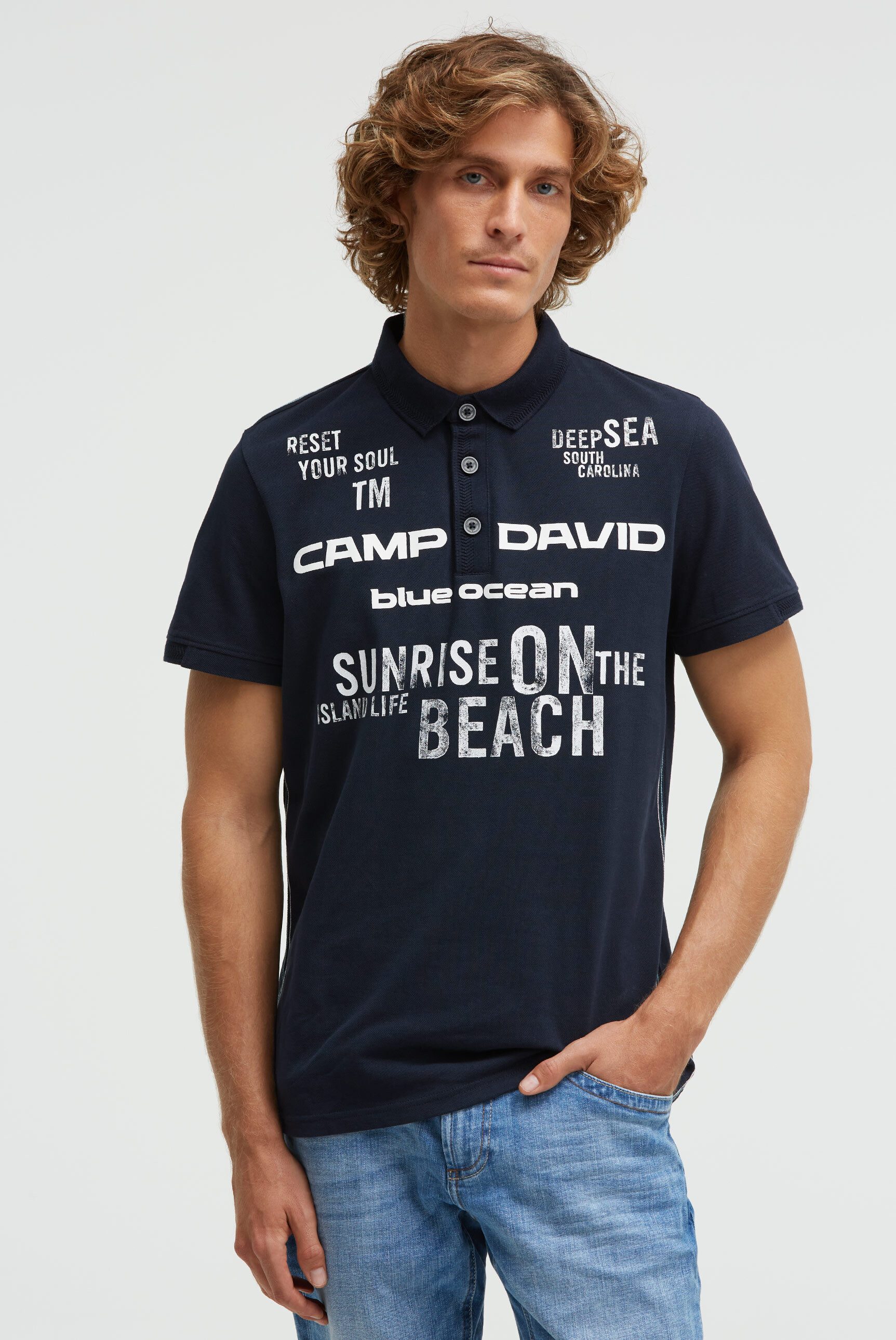 CAMP DAVID Poloshirt aus Baumwolle