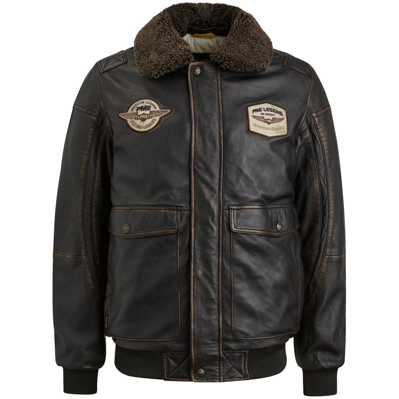 PME LEGEND Bomberjacke Bomber jacket SNOWPROP 3.0 sheep veg rubb-off | Mäntel