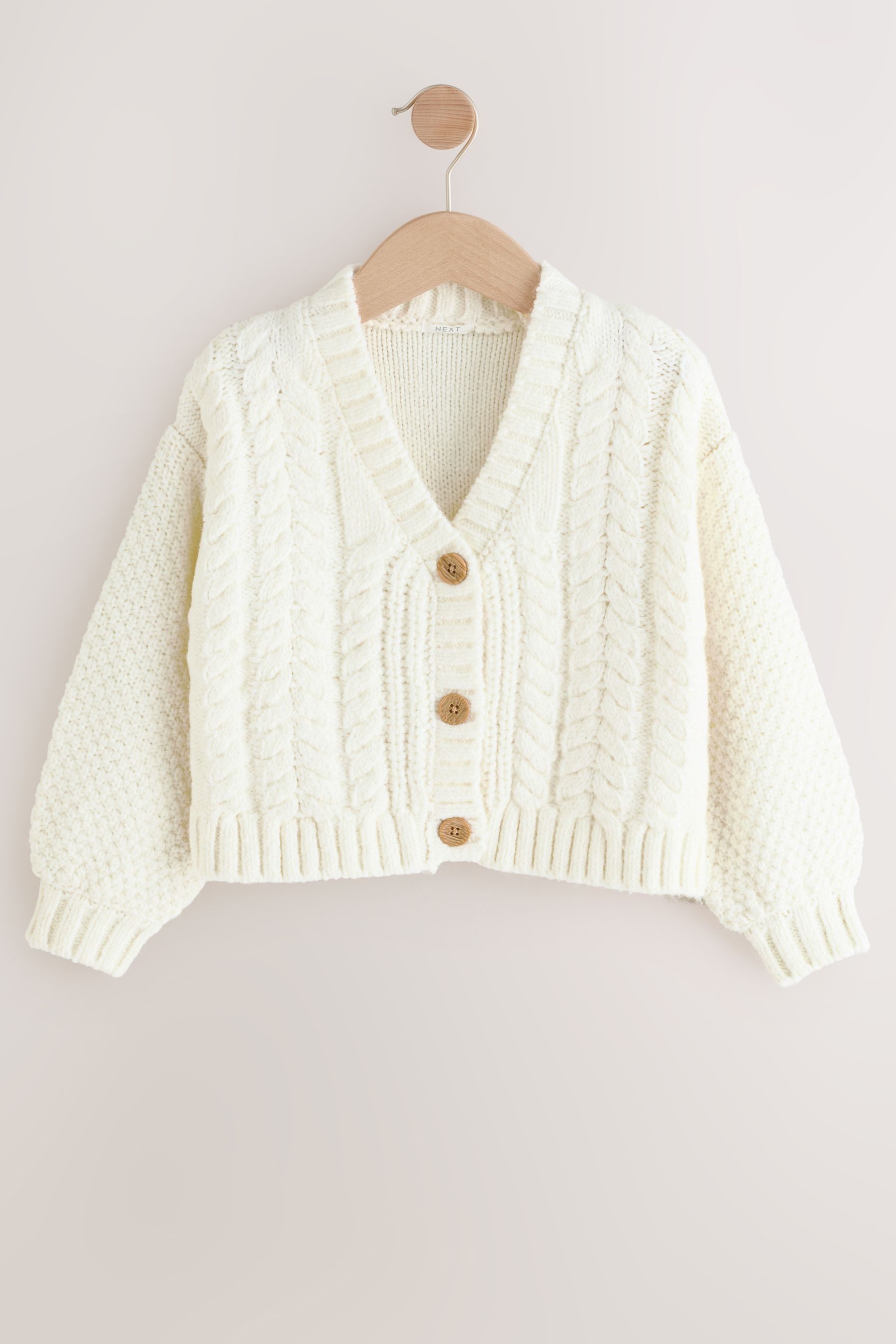 Next Strickjacke Strickjacke mit Zopfmuster (1-tlg)