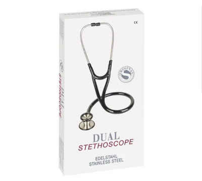 DocMed Stethoskop Kardiologie Stethoskop Classic II, (Spar-Set Zusätzliche Komponenten inklusive, Detaillierte Klangübertragung), Ersatzmembran und Ohroliven, aus Edelstahl