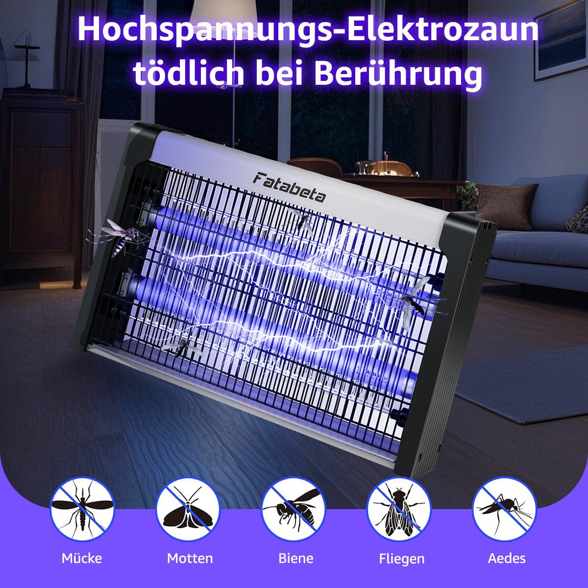 FATABETA Insektenvernichter, Insektenvernichter Elektrisch für Familien mit Kindern und Schwangeren