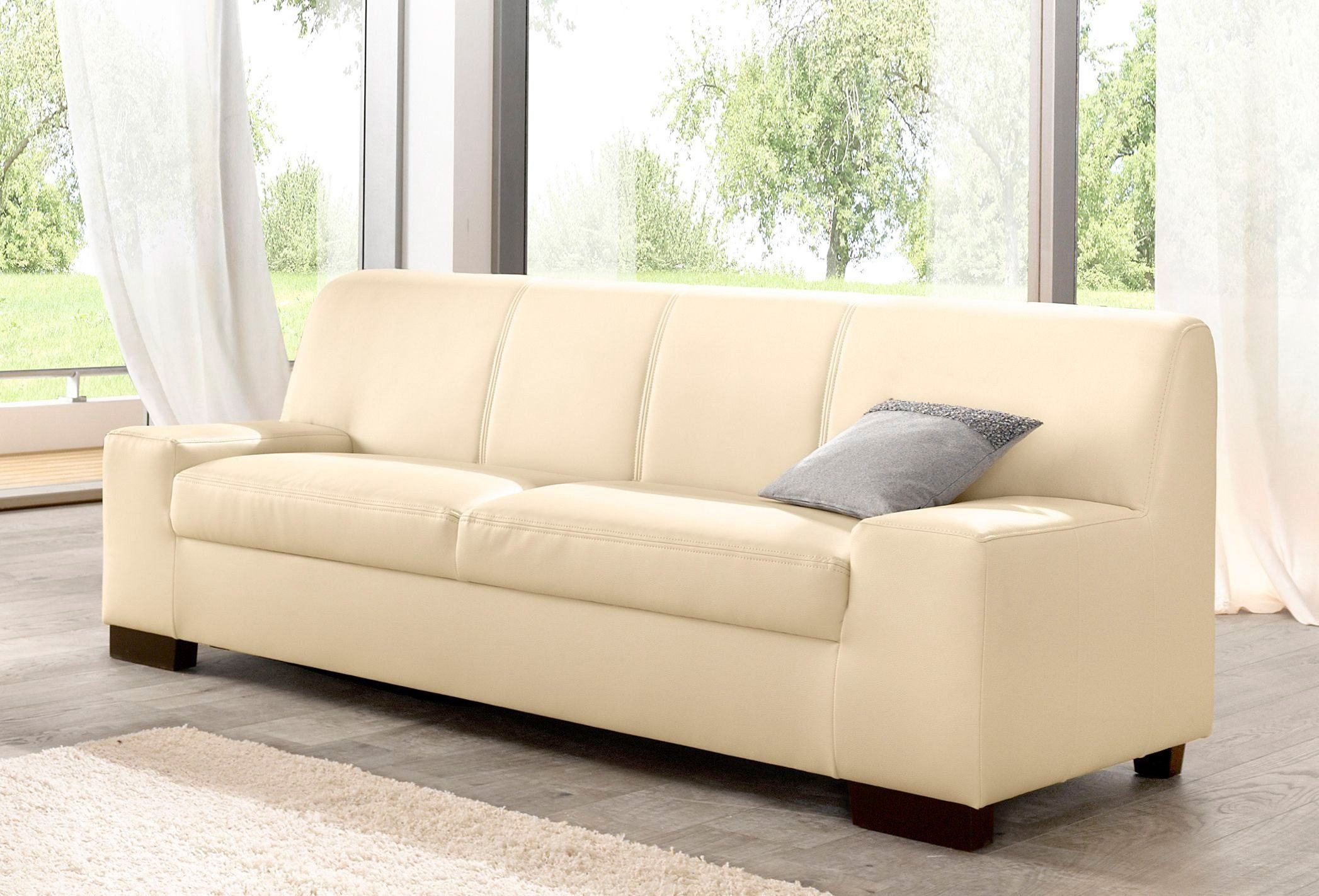 DOMO collection 3-Sitzer Norma zeitlos, kubisch und elegant, komfortabel, flache Armlehnen