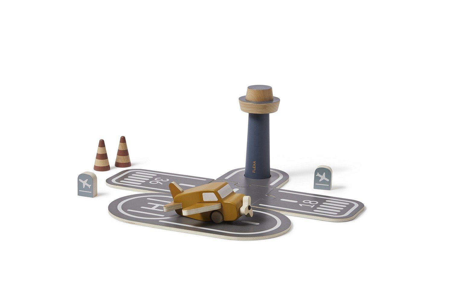Flexa Spiel-Parkhaus Flughafen aus Holz günstig online kaufen