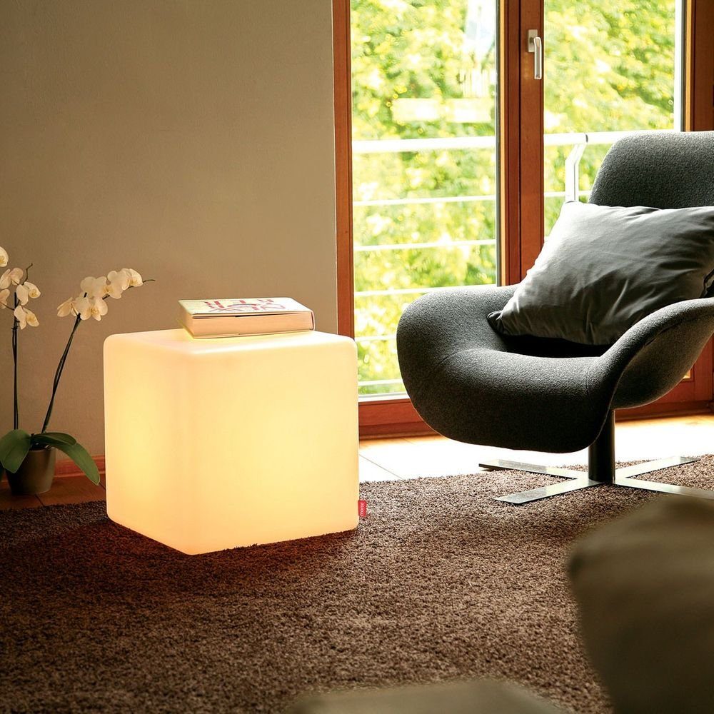 Moree Stehlampe Cube Design Weiß, Transluzent