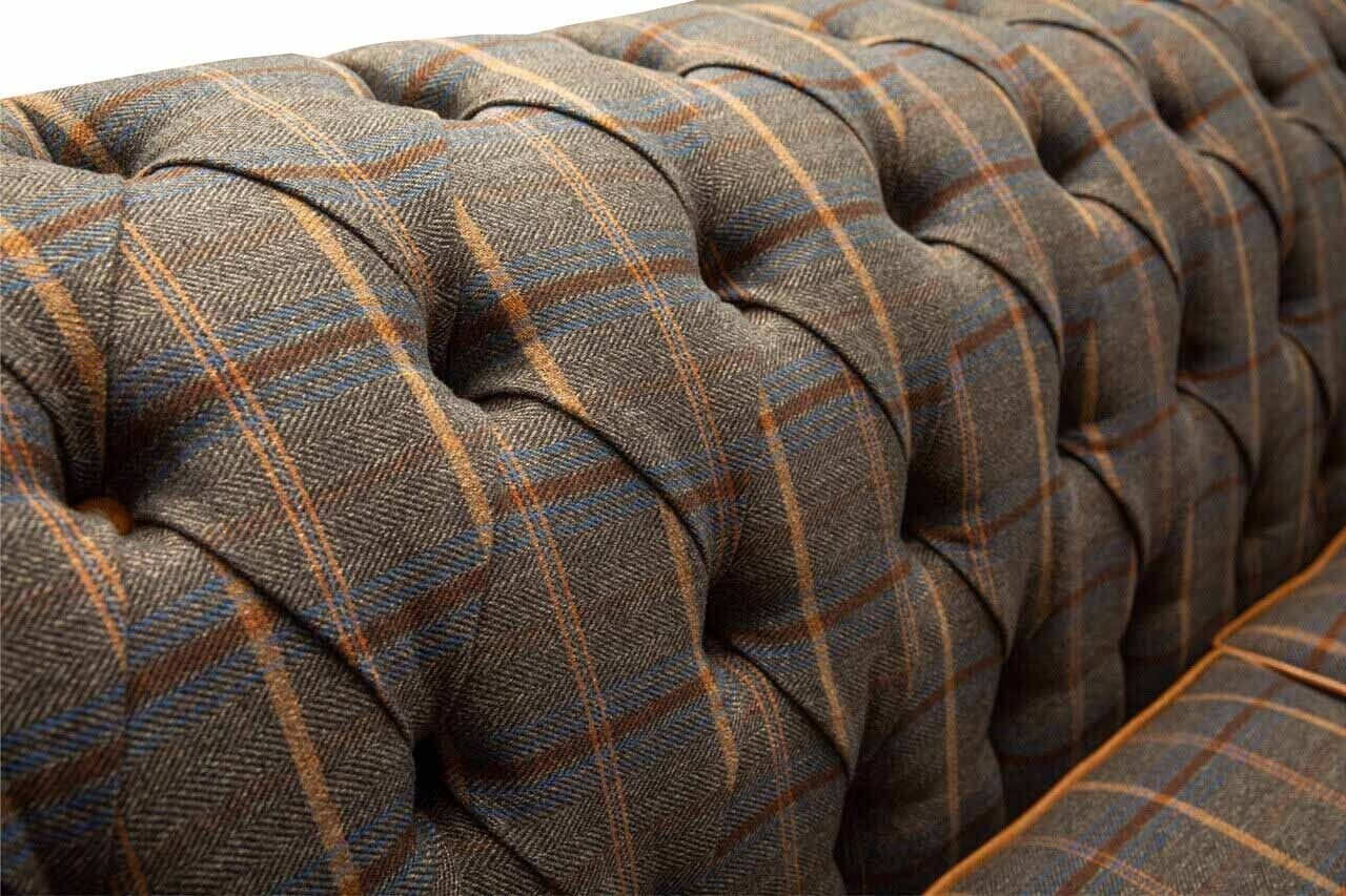 Textil, in Sofa Couchen Europe Sitzer Braun Stoff Polster 3 Designer Sofa Sofa Made JVmoebel Couch