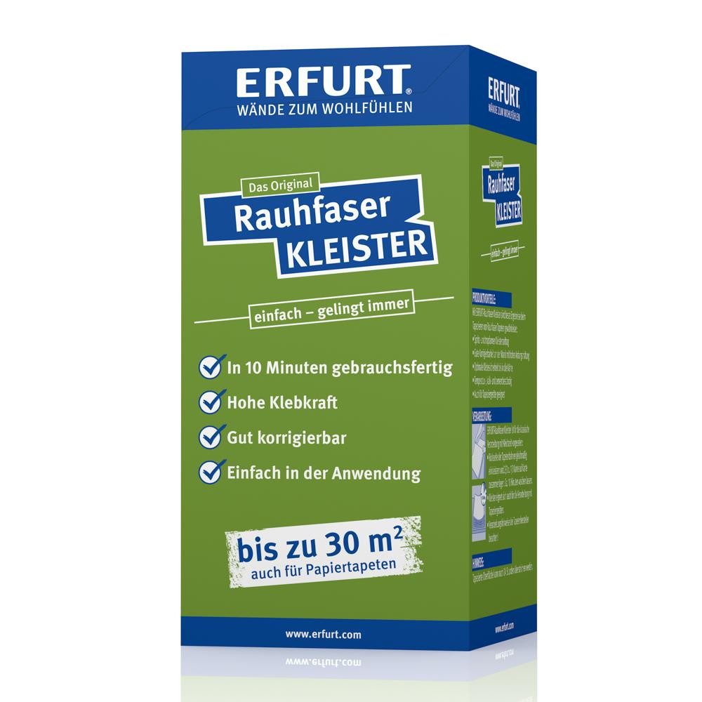 ERFURT Kleister Rauhfaser, 200g, Tapetenkleister für bis zu 30 m² (ca. 3 Rollen) Rauhfasertapete