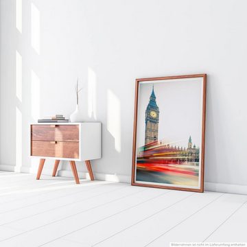 Sinus Art Poster Urbane Fotografie 60x90cm Poster Big Ben mit Doppeldecker London UK