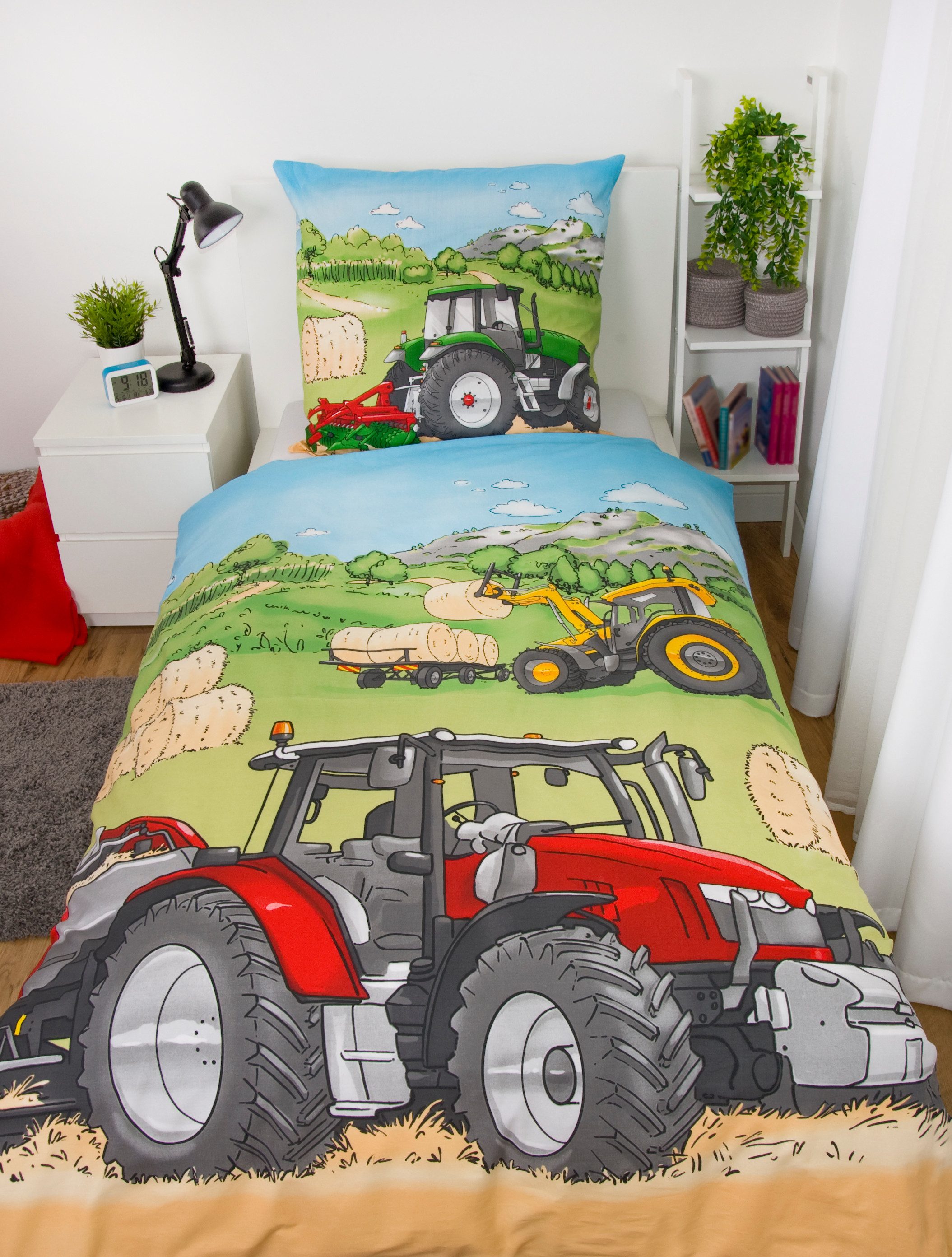 Brilliant Babybettwäsche / Traktor / 100x135cm, Baumwolle, 100% Baumwolle – Bild 2 von 4