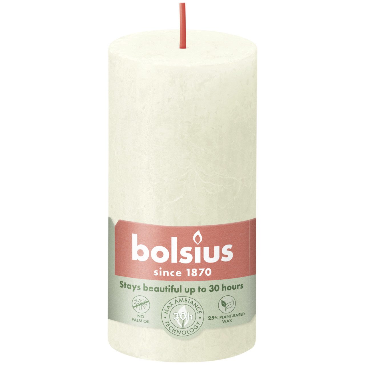 Bolsius Stumpenkerze Bolsius Rustik Stumpenkerze weiche Perle, Höhe: 10