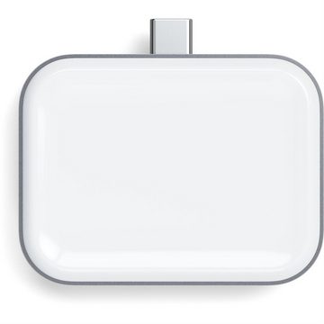 Satechi Kopfhörer-Schutzhülle Satechi 2-in-1 USB-C Charging Dock für Apple Watch & AirPods - Silber