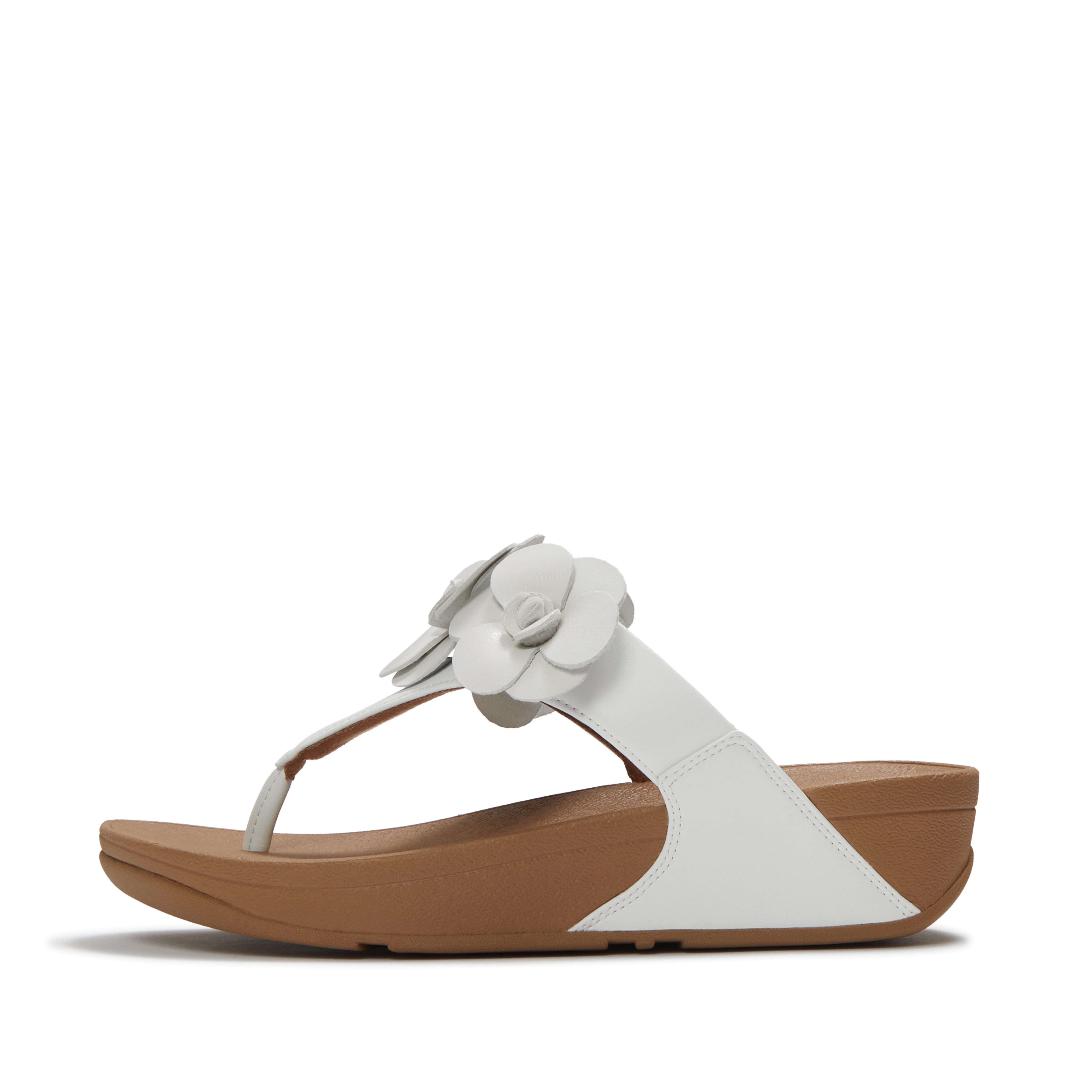 Fitflop LULU FLOWER TOE-POST SANDALS Dianette Keilabsatz, Zehentrenner, Sommerschuh mit modischer Blütenverzierung – Bild 5 von 5