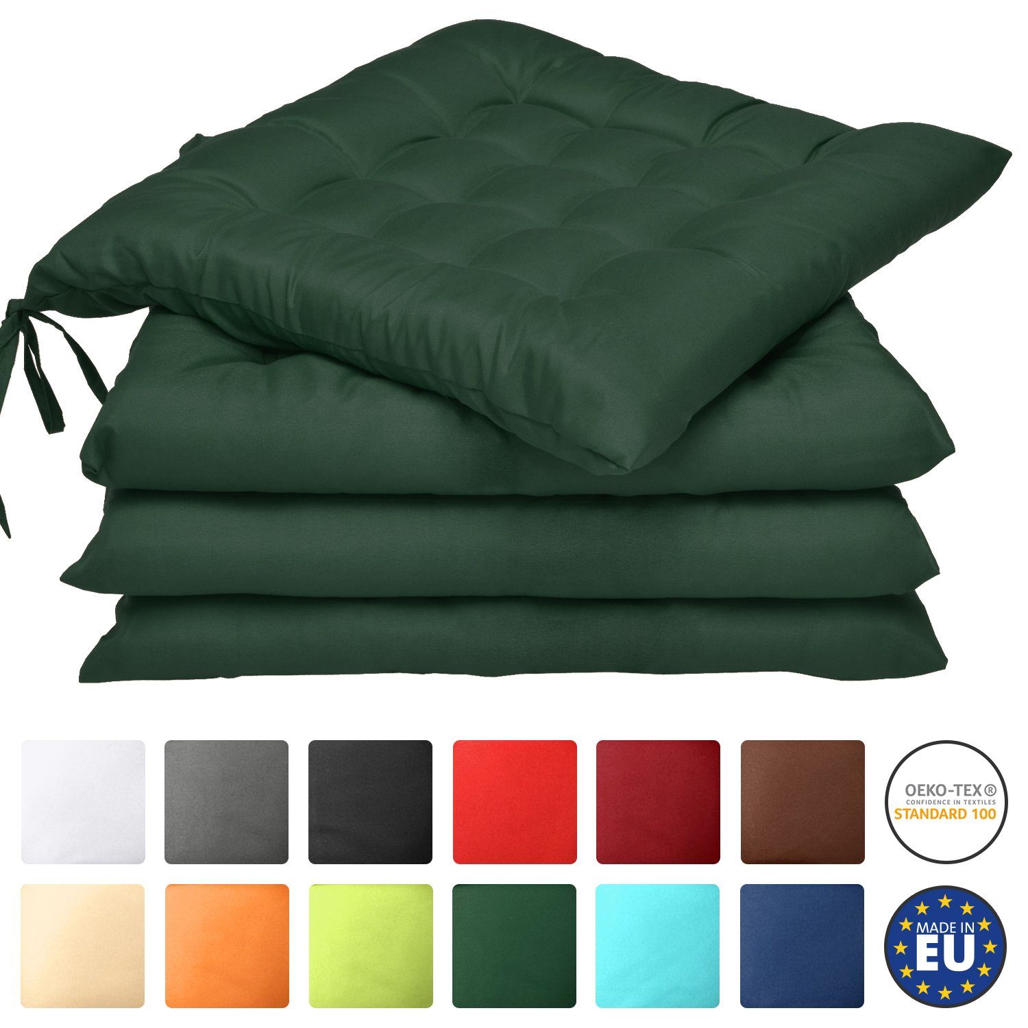 Beautissu Подушка для стула Lea, 4er Set Suthlkissen 40x40x5cm