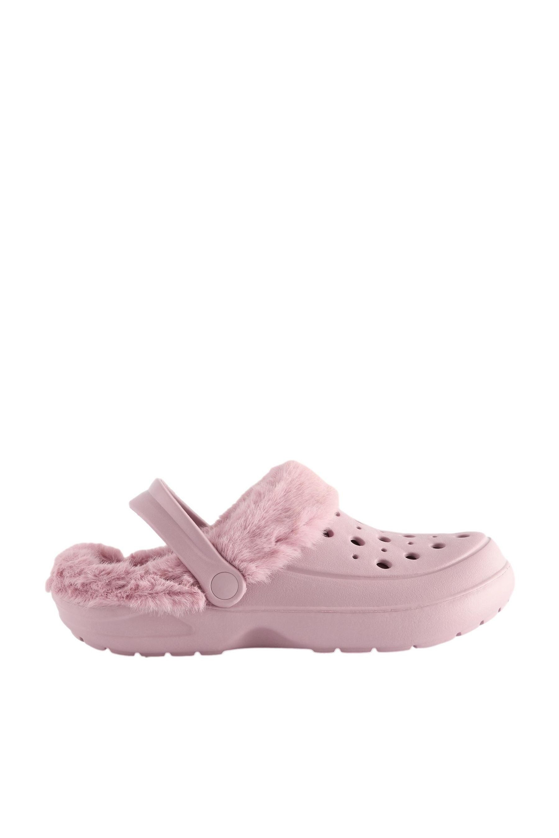 Clogs mit Kunstfellfutter Hausschuh