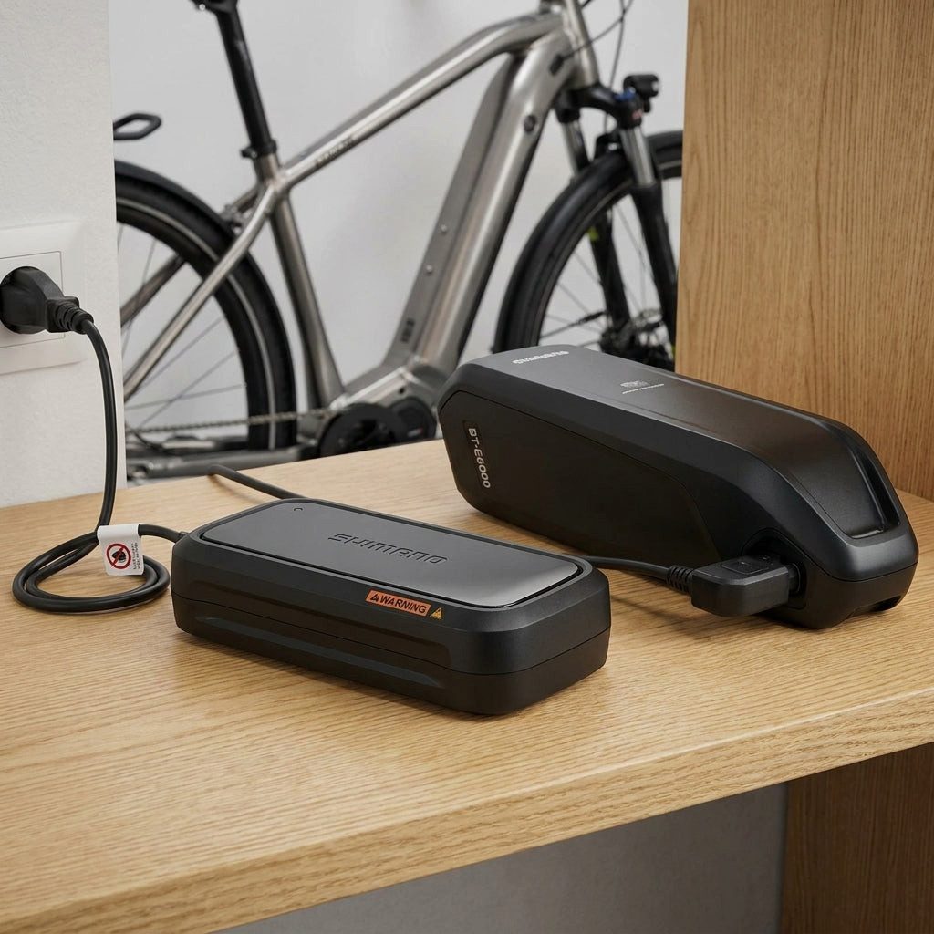 Shimano SHIMANO Akku-Ladegerät SHIMANO E-BIKE SYSTEMS EC-E6002 Ladegerät ohne E-Bike Akku