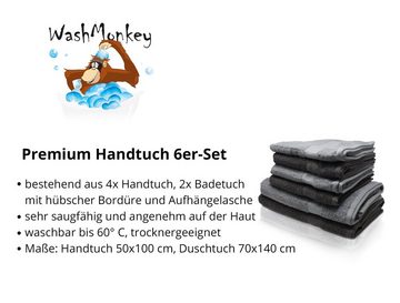 Close Up Badetücher HandtuchSet 6teilig Hellgrau & Anthrazit