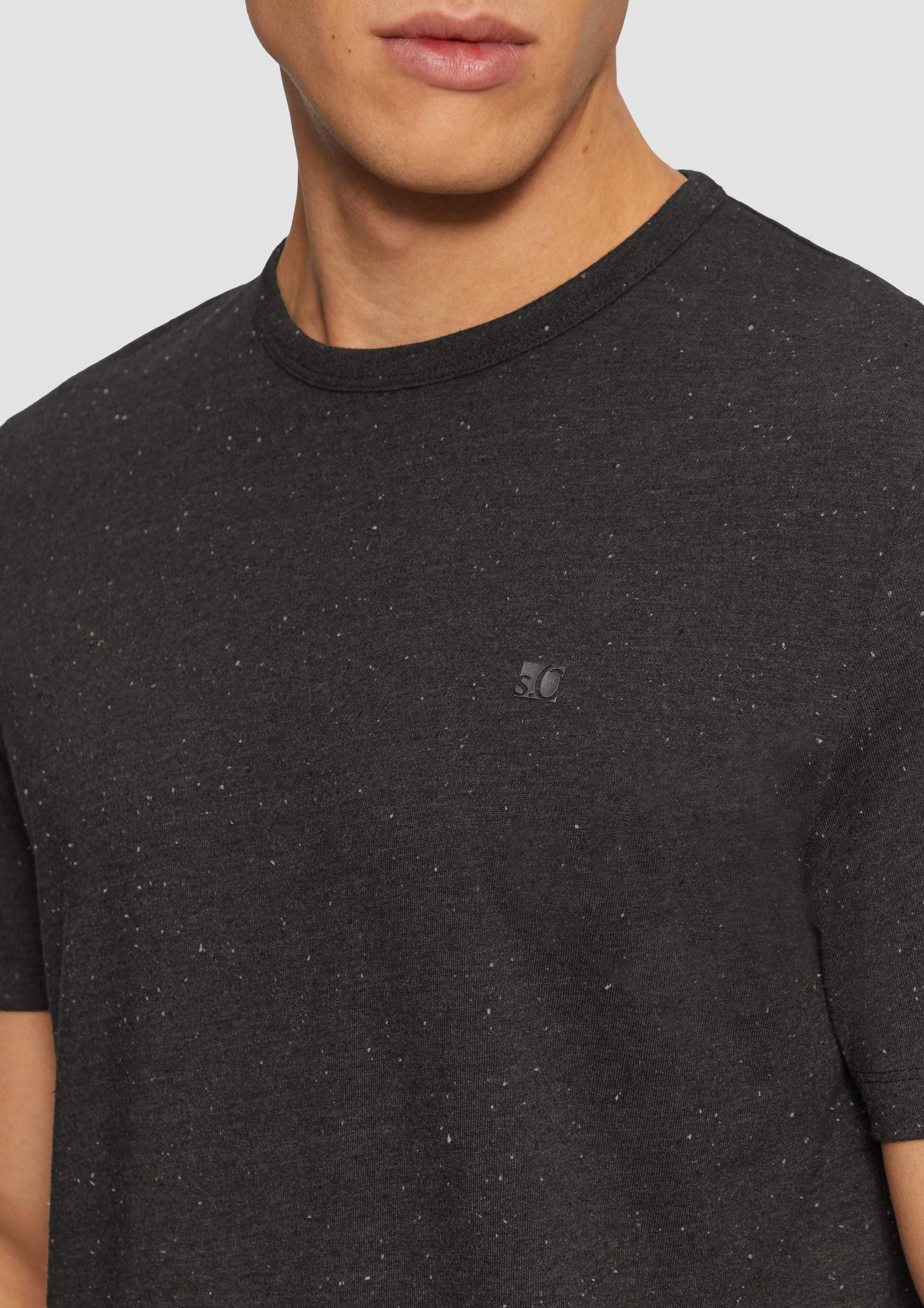 s.Oliver Kurzarmshirt Kurzärmeliges Crew-Neck-Shirt mit Logo günstig online kaufen