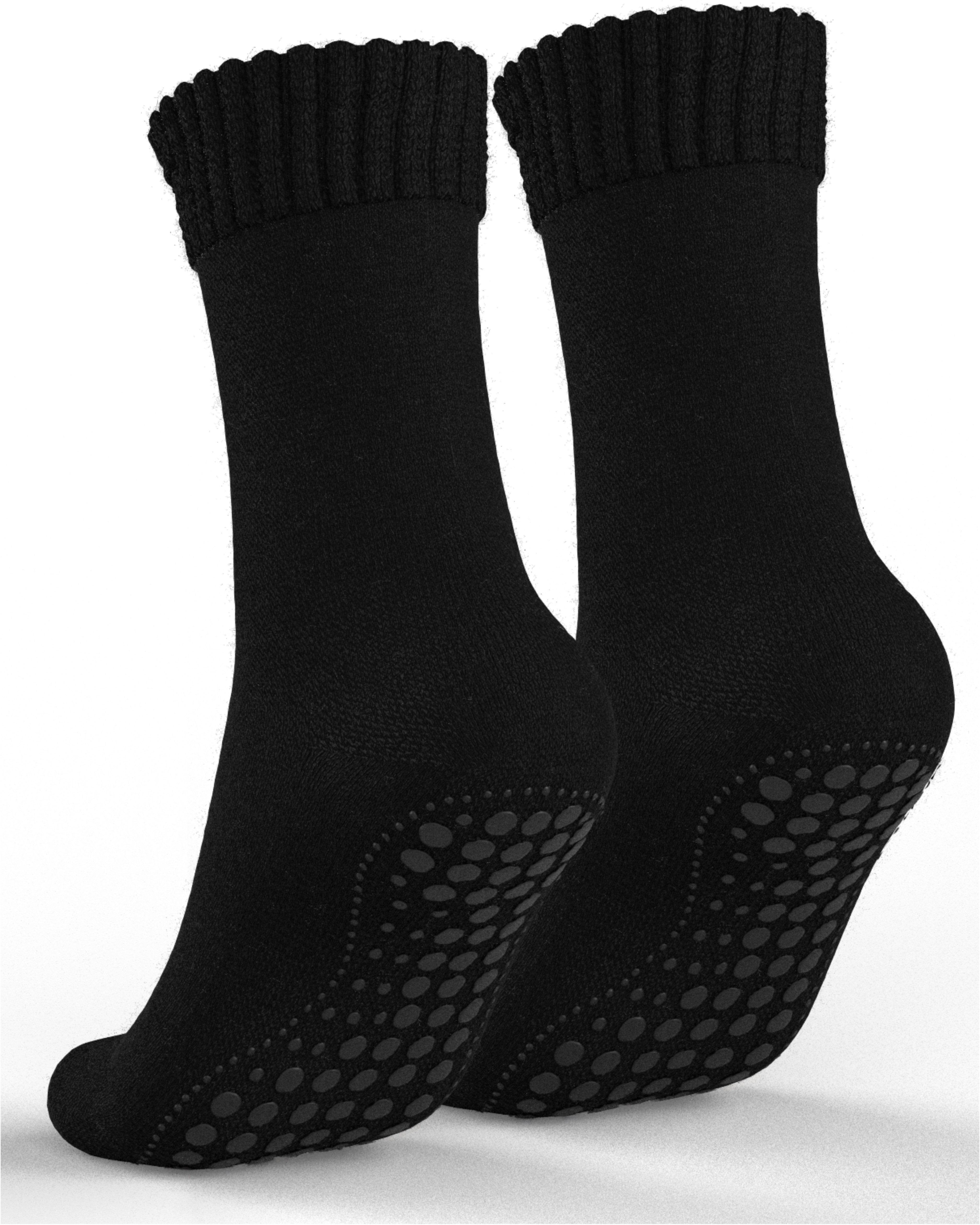 MEDOLY ABS-Socken Stoppersocken mit Wolle (2 Paar) Thermo Wintersocken für Damen & Herren mit Vollfrottee
