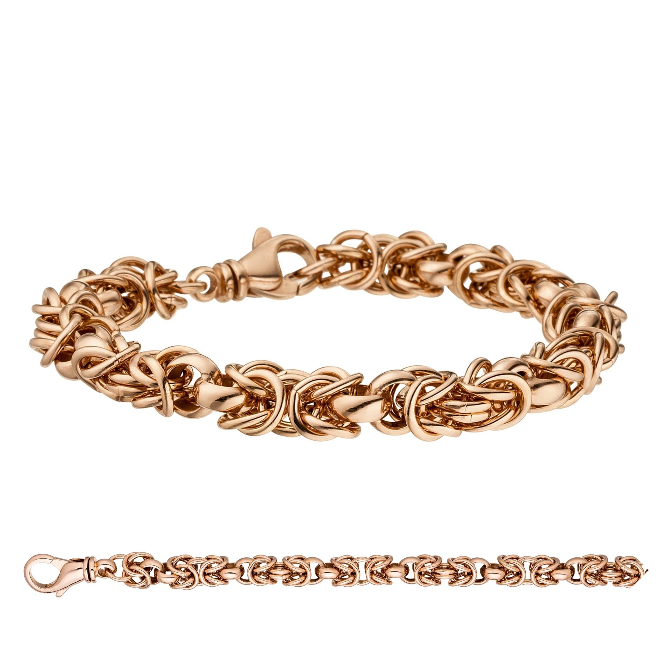 Erario D'Or Silberarmband 925 Sterlingsilber roségold vergoldet 20 cm