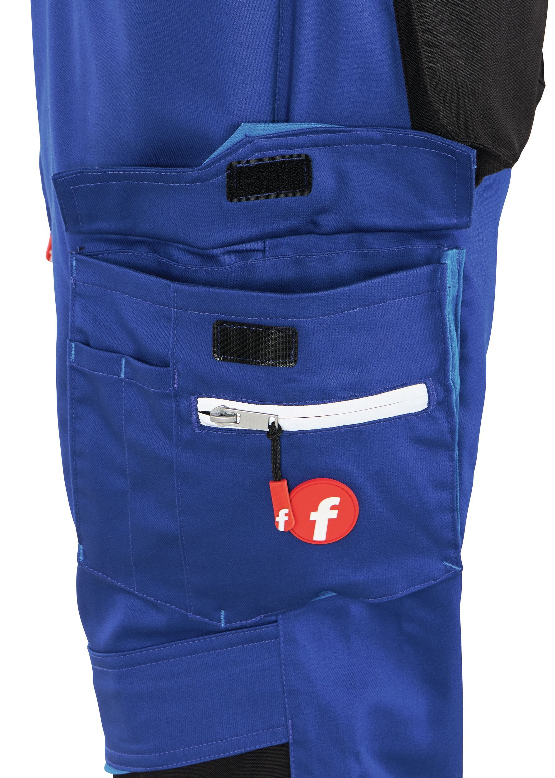 fortis Arbeitsbundhose Herren-Bundhose Flex kornblau/schwarz/blau