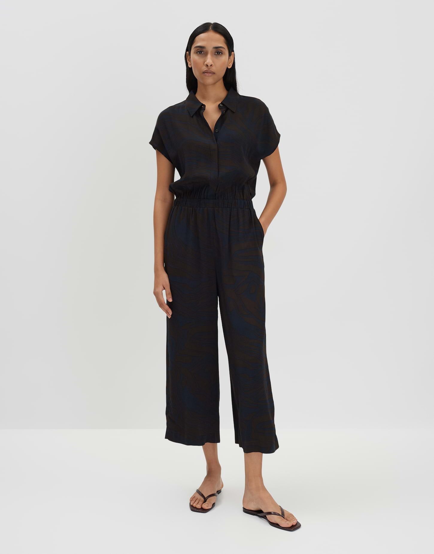 Jumpsuit CETARA mit abstraktem Animal Print