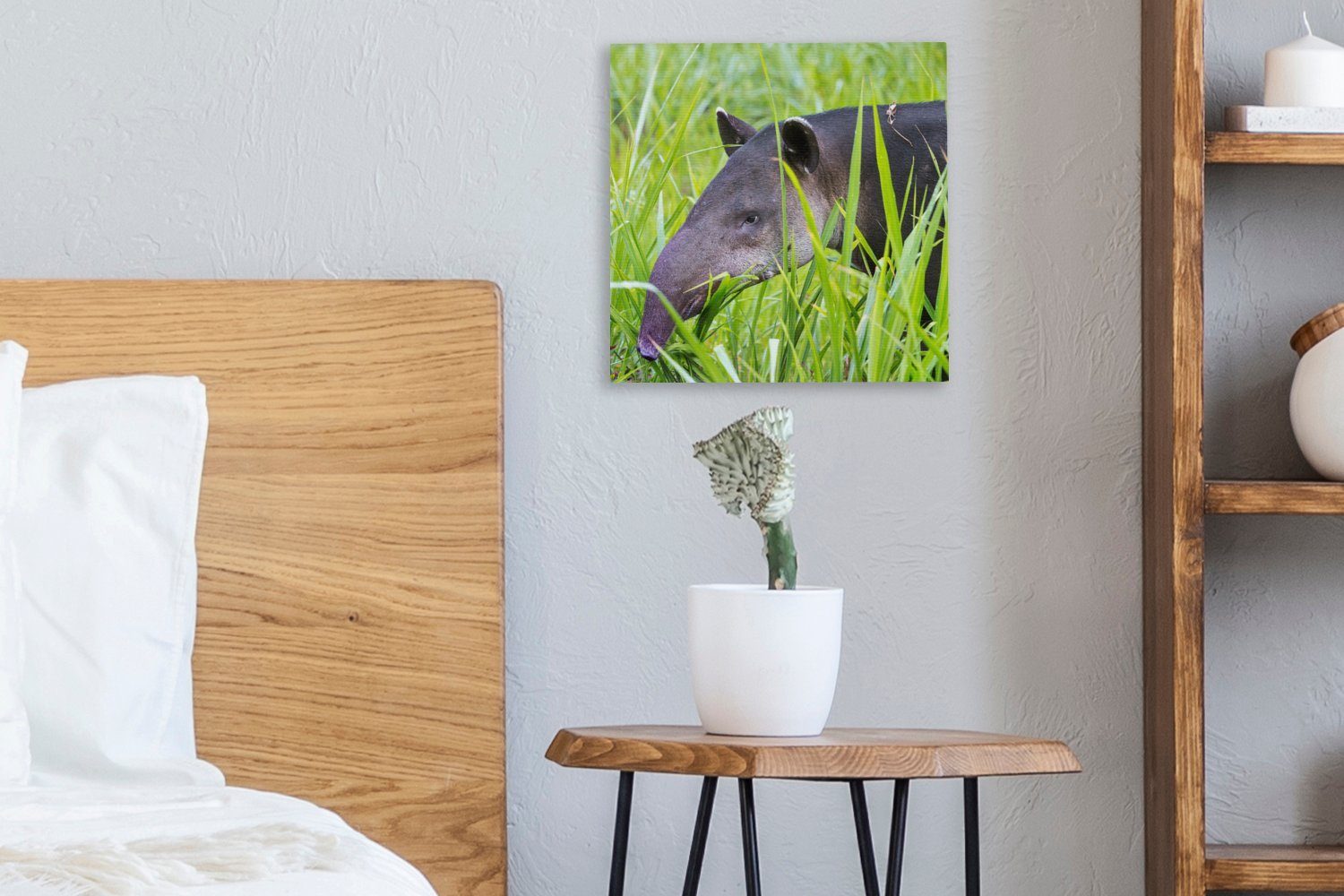 OneMillionCanvasses® Nationalpark (1 Leinwandbild Rica, St), Schlafzimmer von Leinwand Mittelamerikanischer Tapir Bilder Wohnzimmer für Costa im
