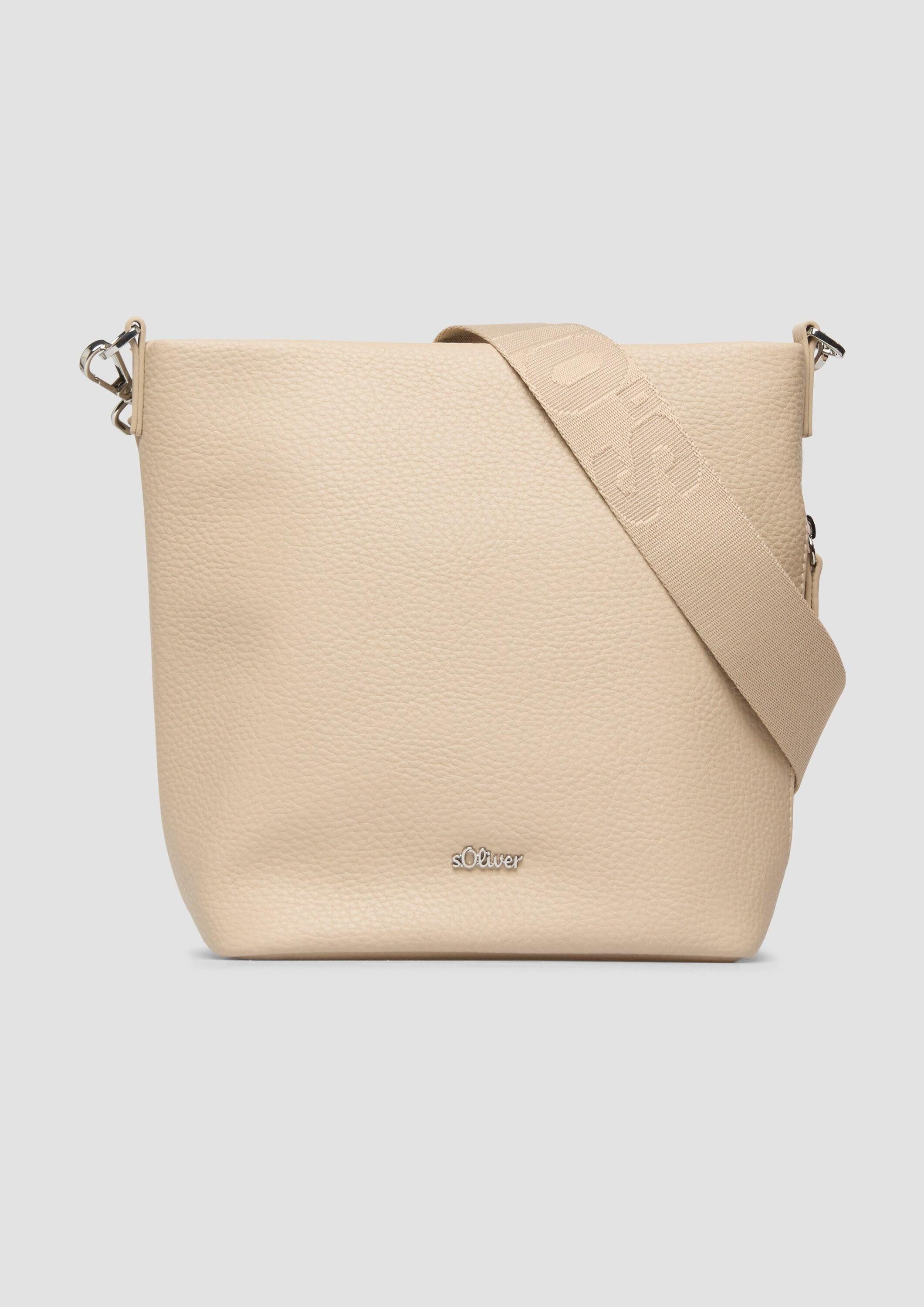 s.Oliver Schultertasche Tasche, Hobo-Bag in Leder-Optik mit abnehmbarem Schultergurt