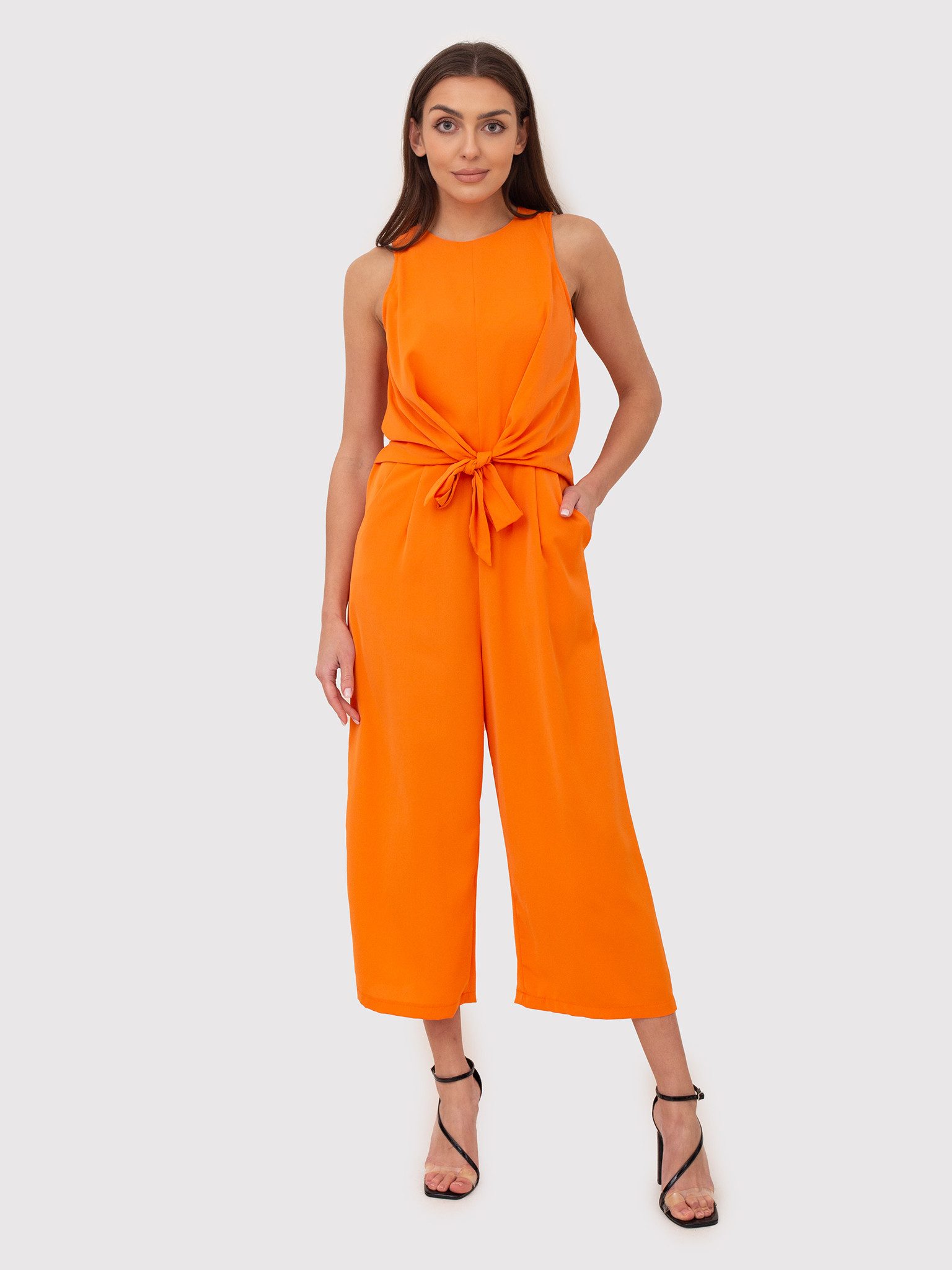 AX Paris Jumpsuit Oranger ärmelloser Overall