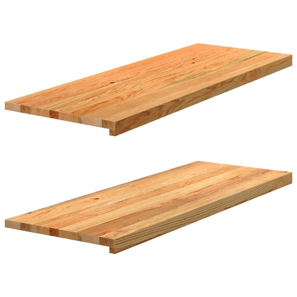 vidaXL Fensterbank 110 x 40 x 2 cm Fensterbänke 2 Stk Hellbraun 110x40x2 cm Massivholz Ei