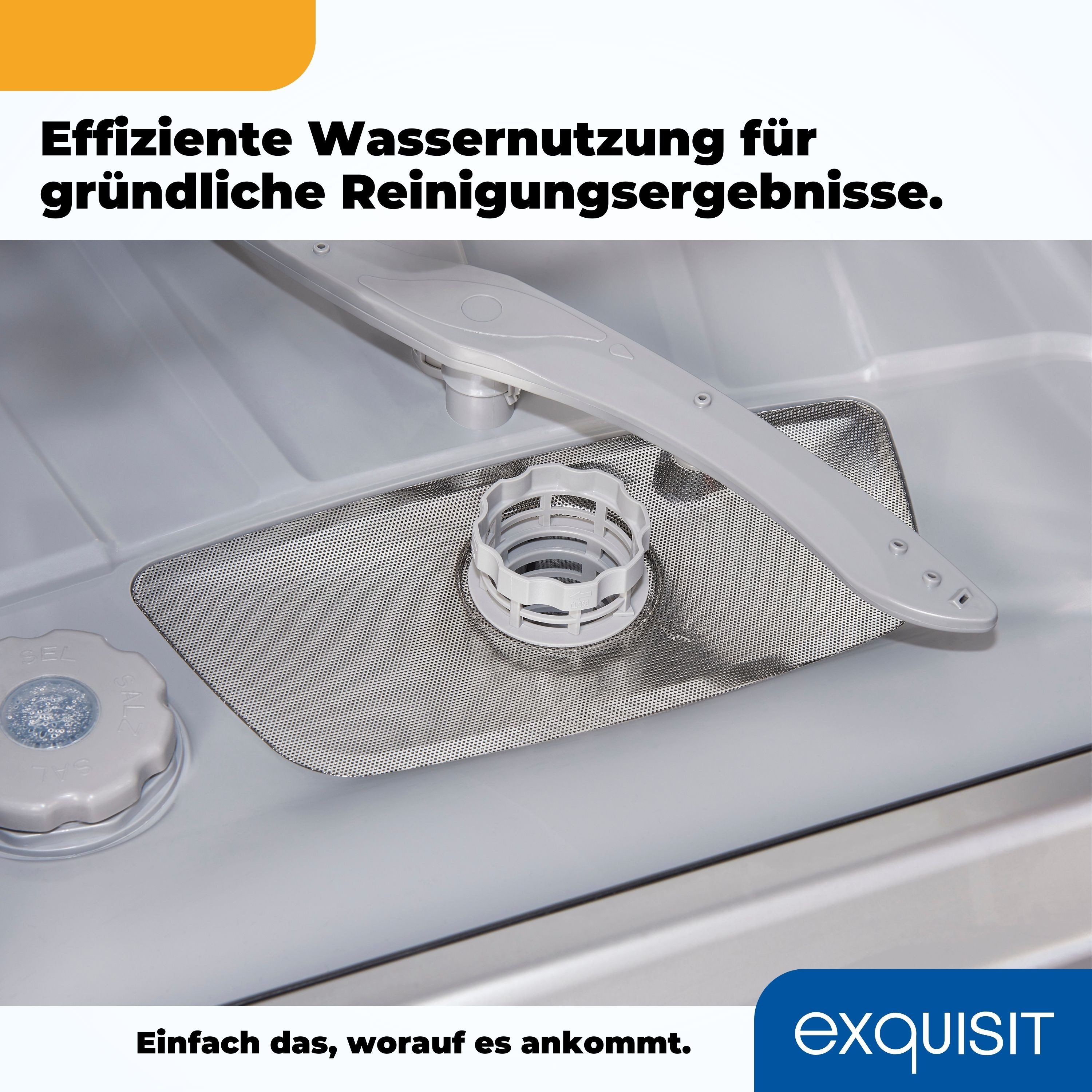 exquisit vollintegrierbarer Geschirrspüler EGSP6012-E-030E silber, 11 l, 12 Maßgedecke, Vollintegriert, 12 Maßgedecke – sparsam mit 4 Programmen & LED