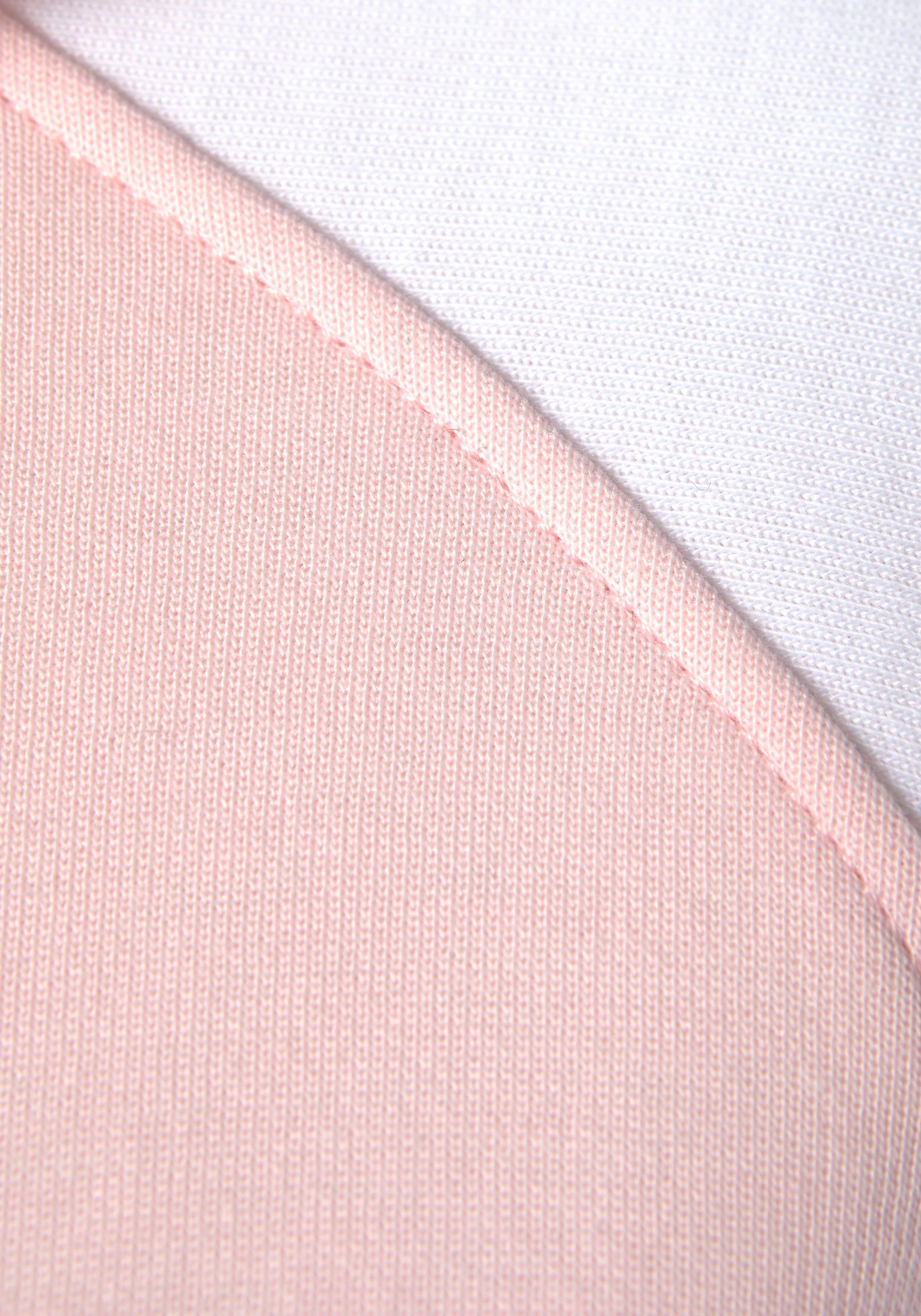 Loungeanzug Kapuzensweatjacke mit rosa-weiß Bench. farblich Loungewear Ärmeln, abgesetzten