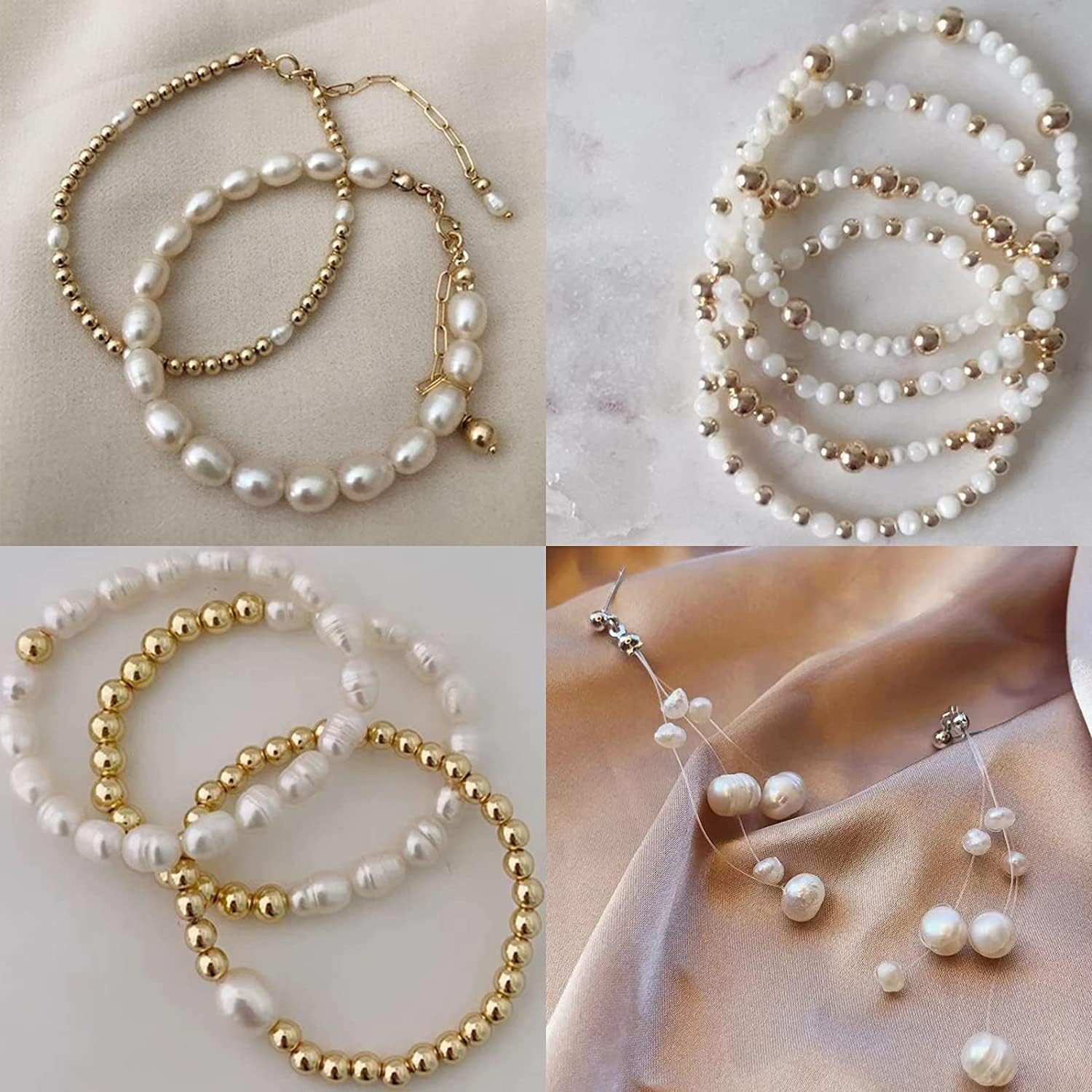 Zaewry Ketten und Armband Set Perlen zum Auffädeln Kit Perlen Set für DIY Armband Charm Kit (720-tlg), Geschenke für Mädchen Schmuckherstellung Muttertagsgesche – Bild 5 von 5