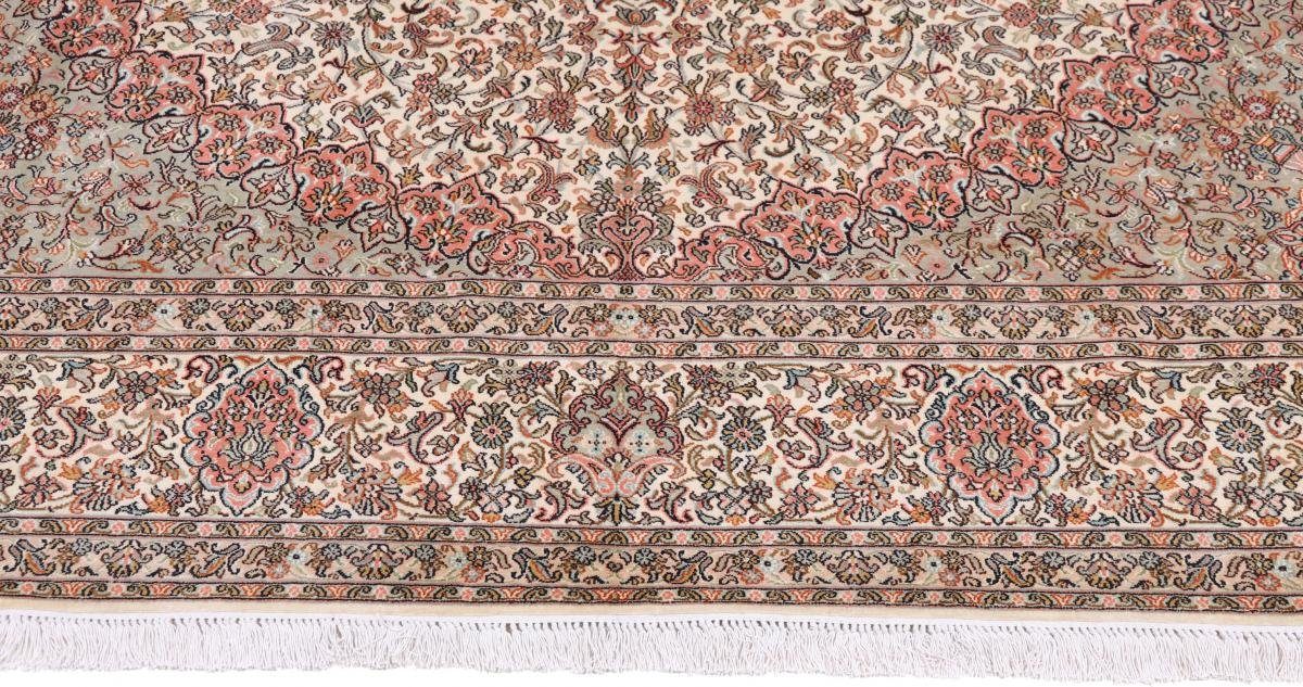 Seidenteppich Handgeknüpfter Seide Orientteppich, rechteckig, Nain Trading, 4 Kaschmir Höhe: 248x310 mm