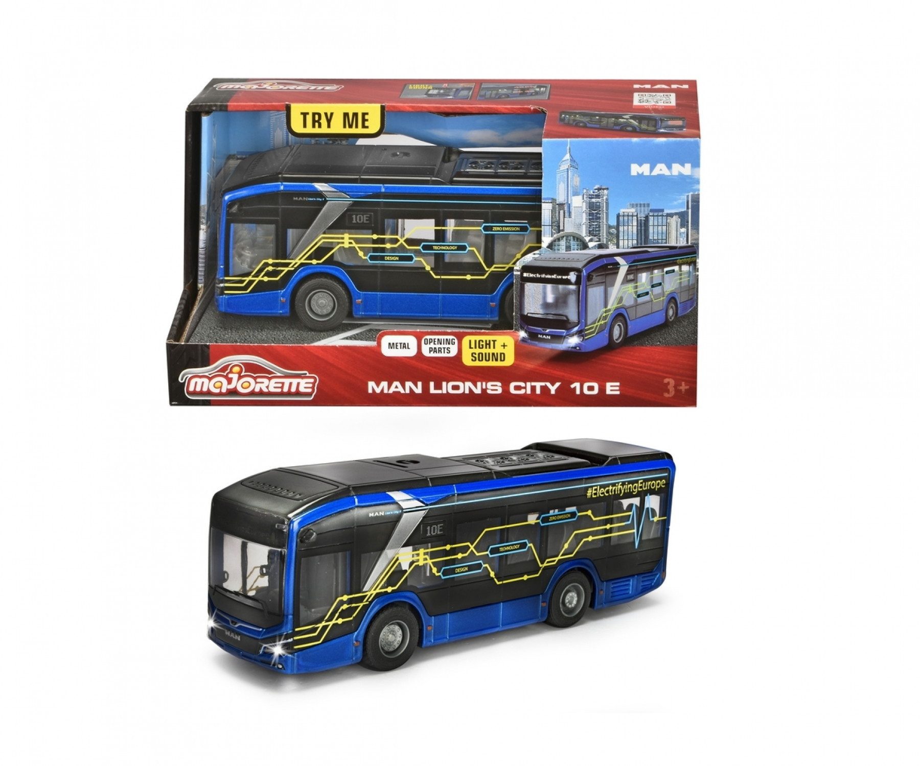 majORETTE Spielzeug-Auto Majorette Spielzeugauto Sadt MAN Lion's City 10 E Bus 213743008