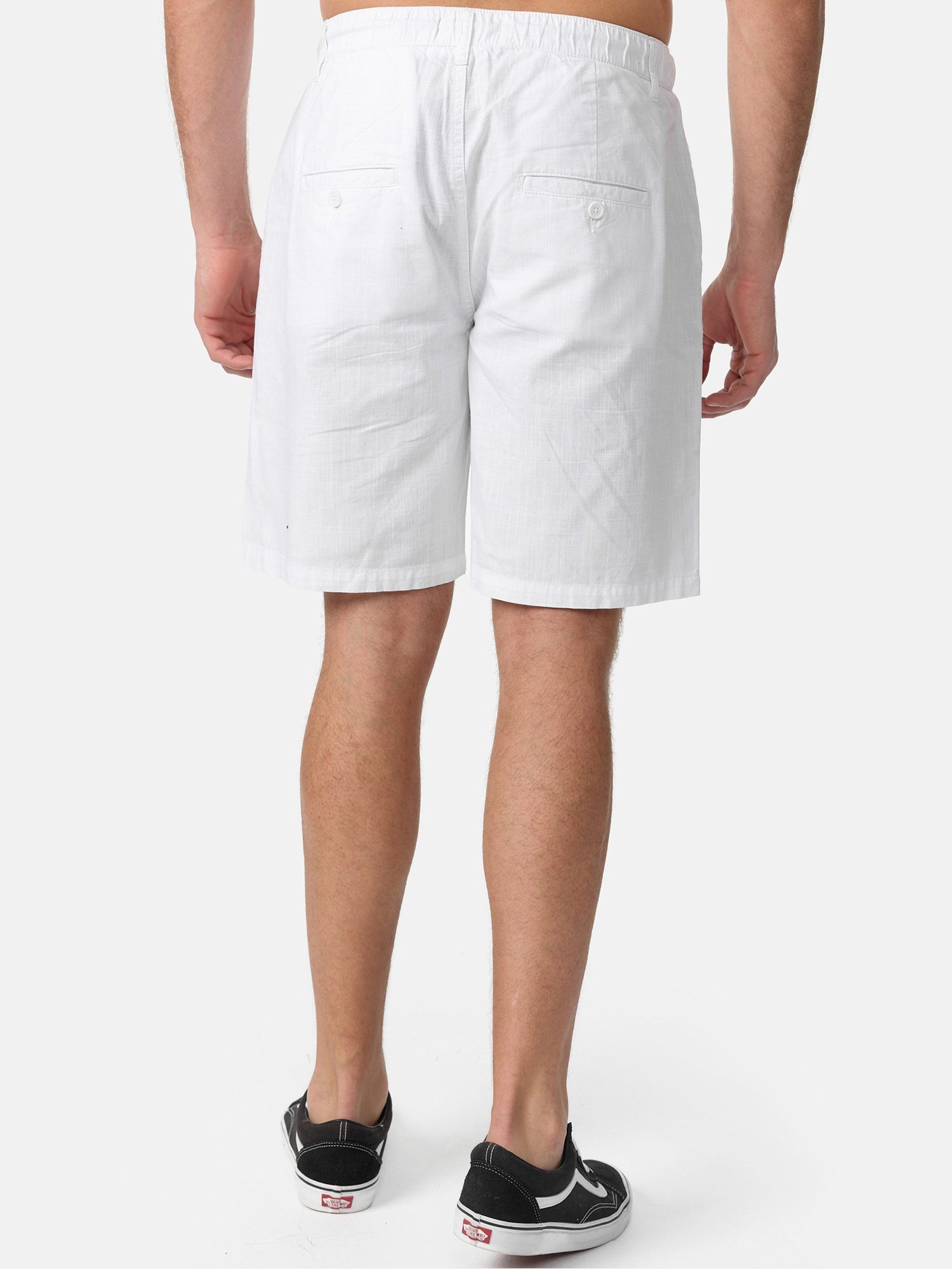 moderne in zeitlose Tazzio kurze Hose Leinen-Optik & A205 Shorts weiß