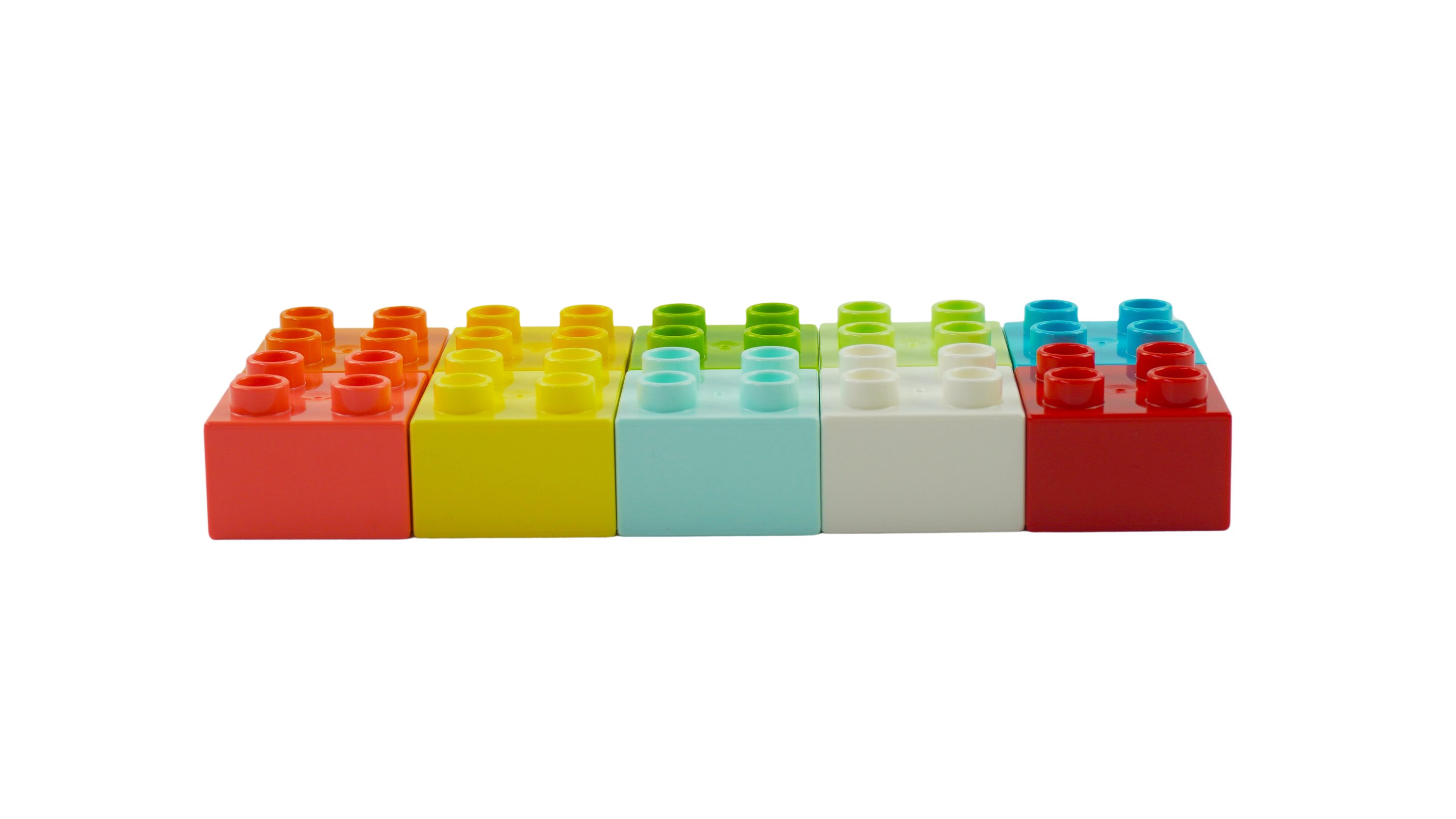 LEGO® LEGO® DUPLO® Steine 2x2, 2x4 3437 3011 Teile 10x Spielbausteine, (Bausteine, 10 St., Kreativ-Set), Made in Europe